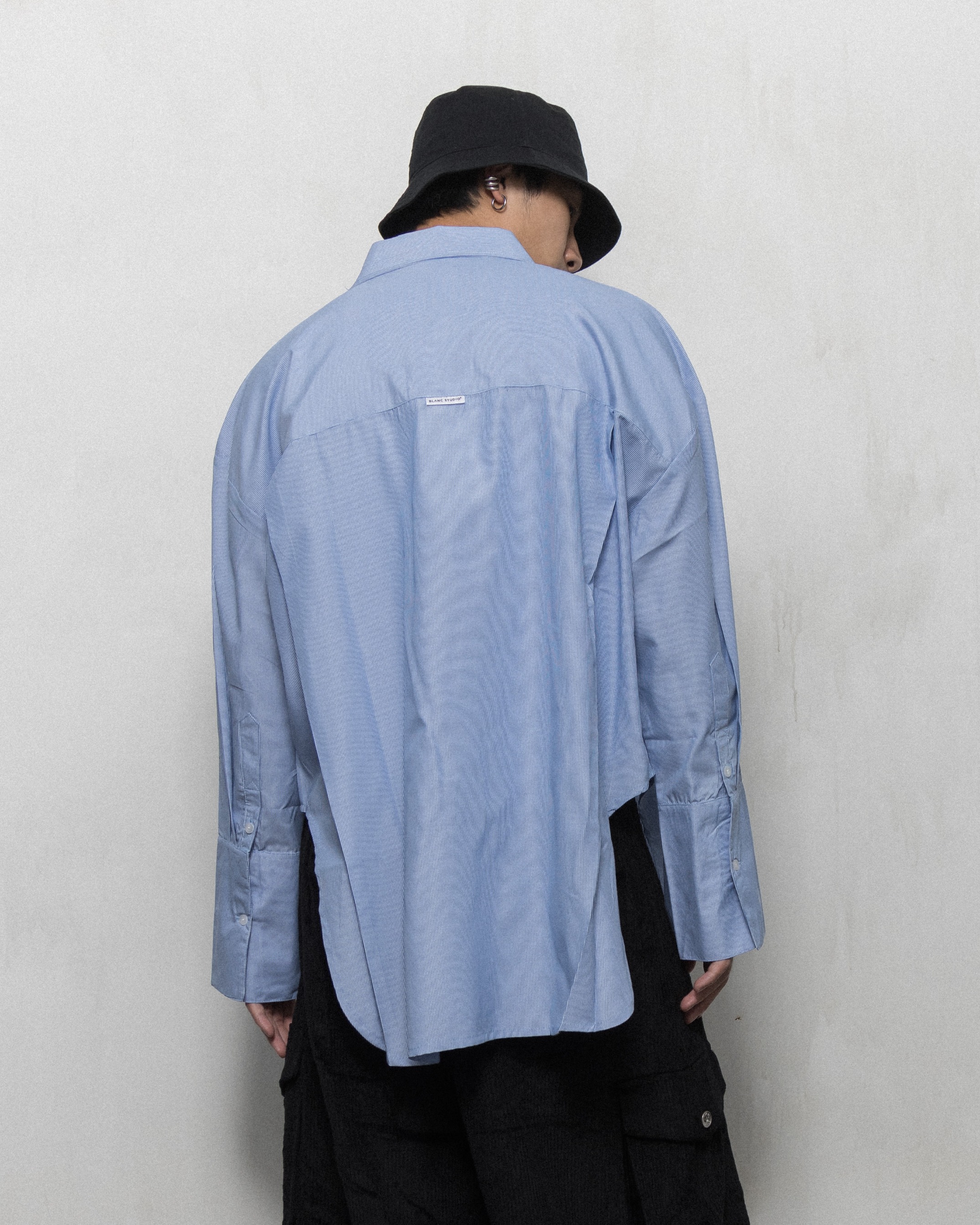 ARCH OVERSIZE SHIRT - STRIPE BLUE