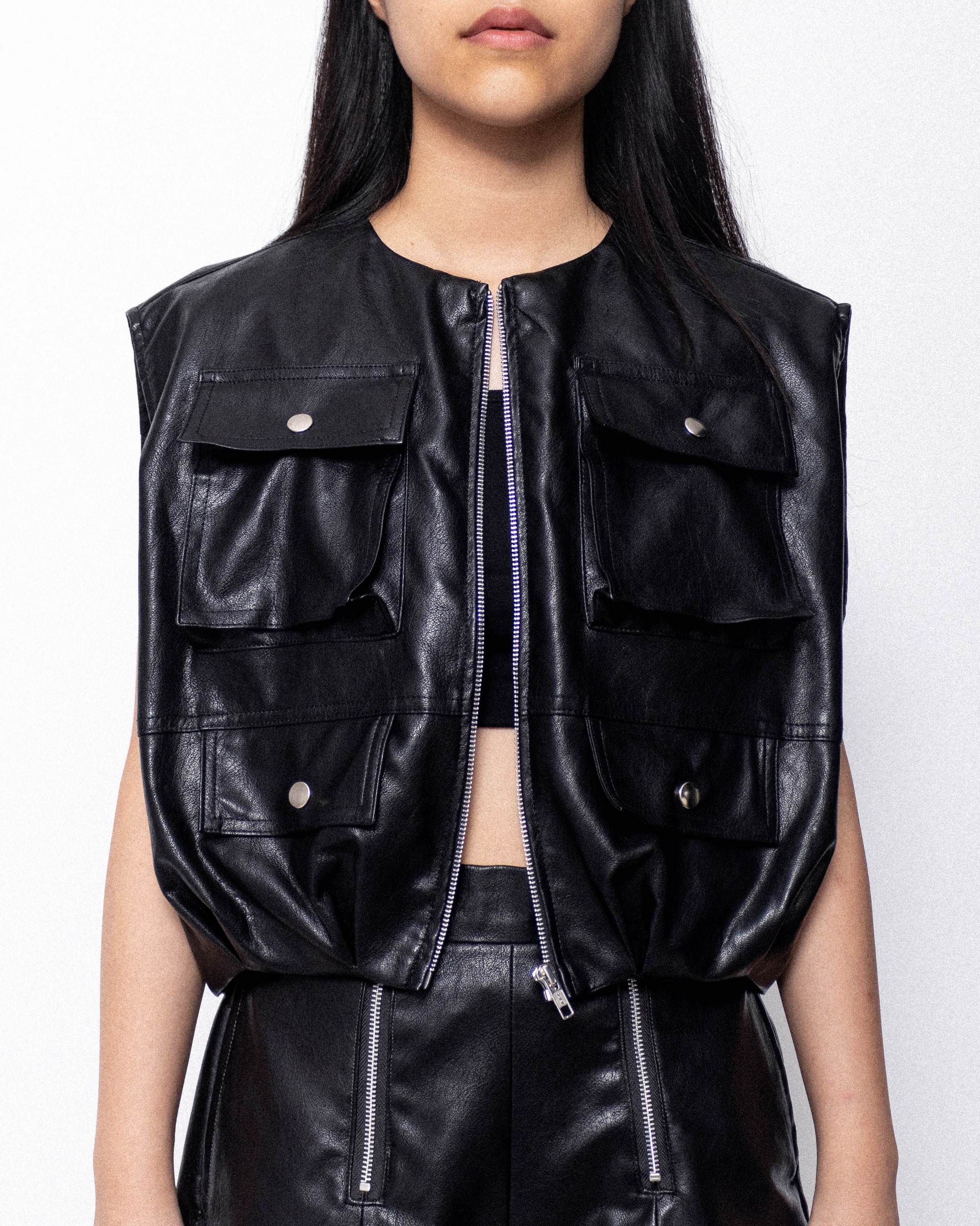 BALLOON LEATHER VEST