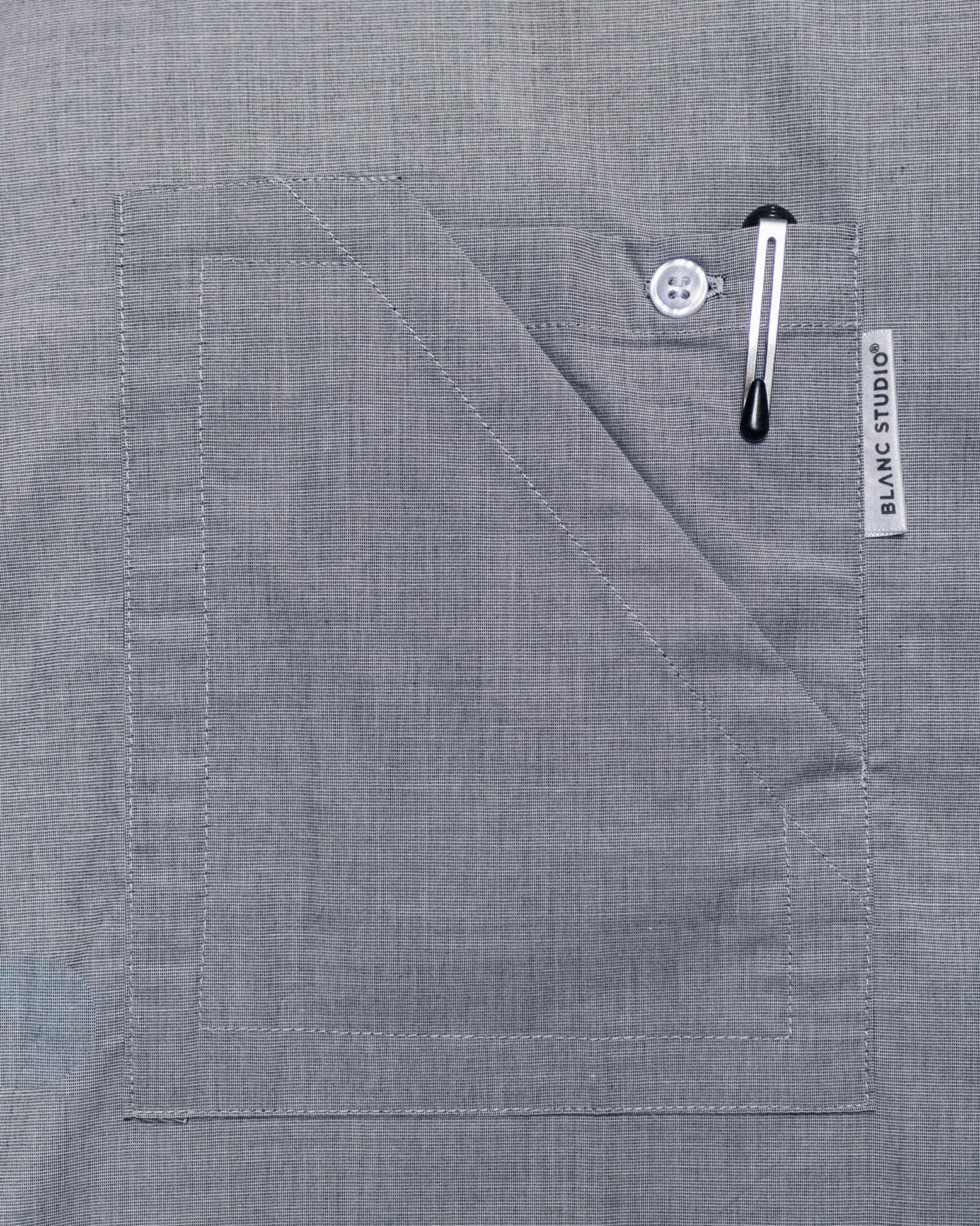 CUBICAL BOXY SHIRT - SOFT GRAY