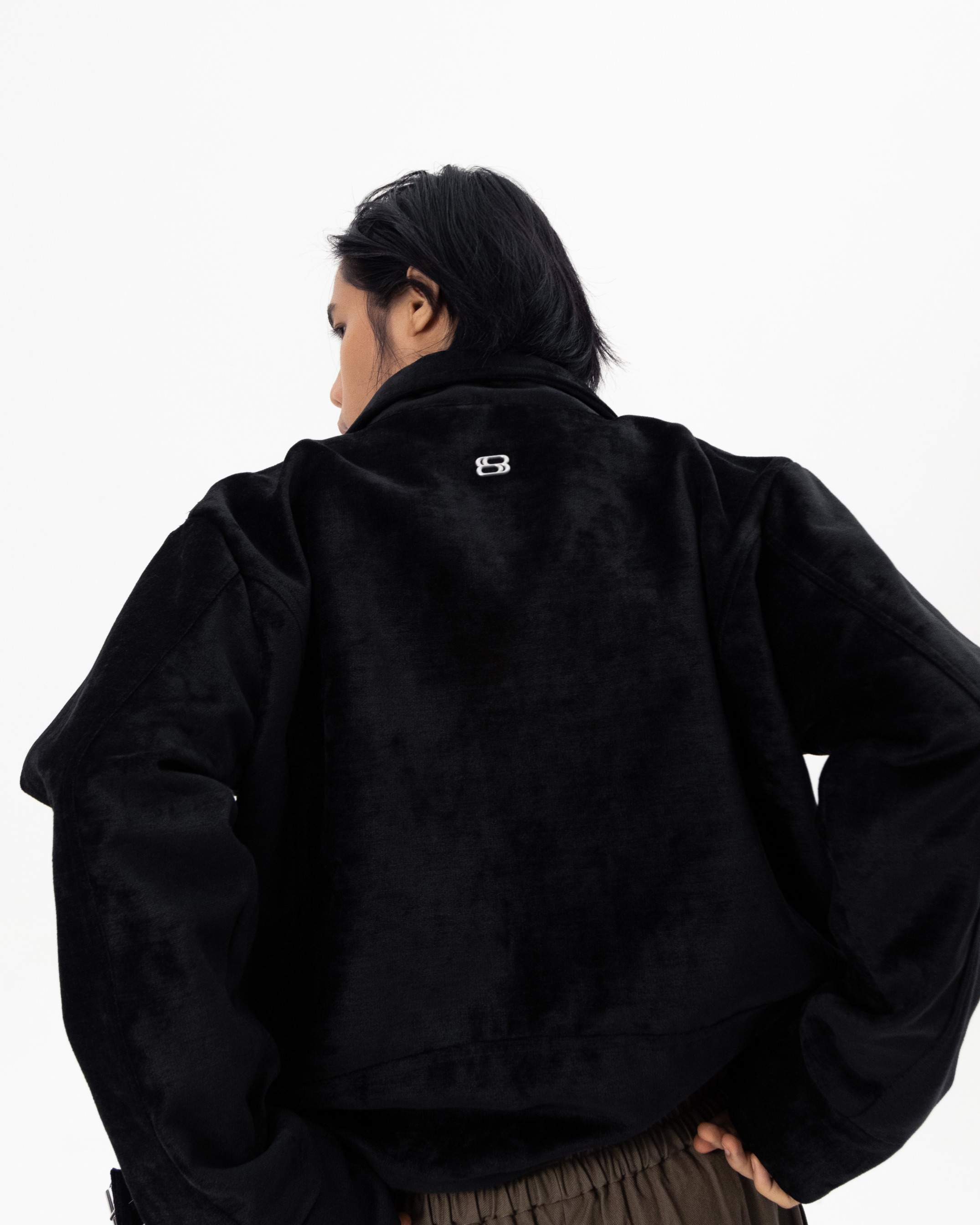 CONCRETE BIKER JACKET - BLACK 