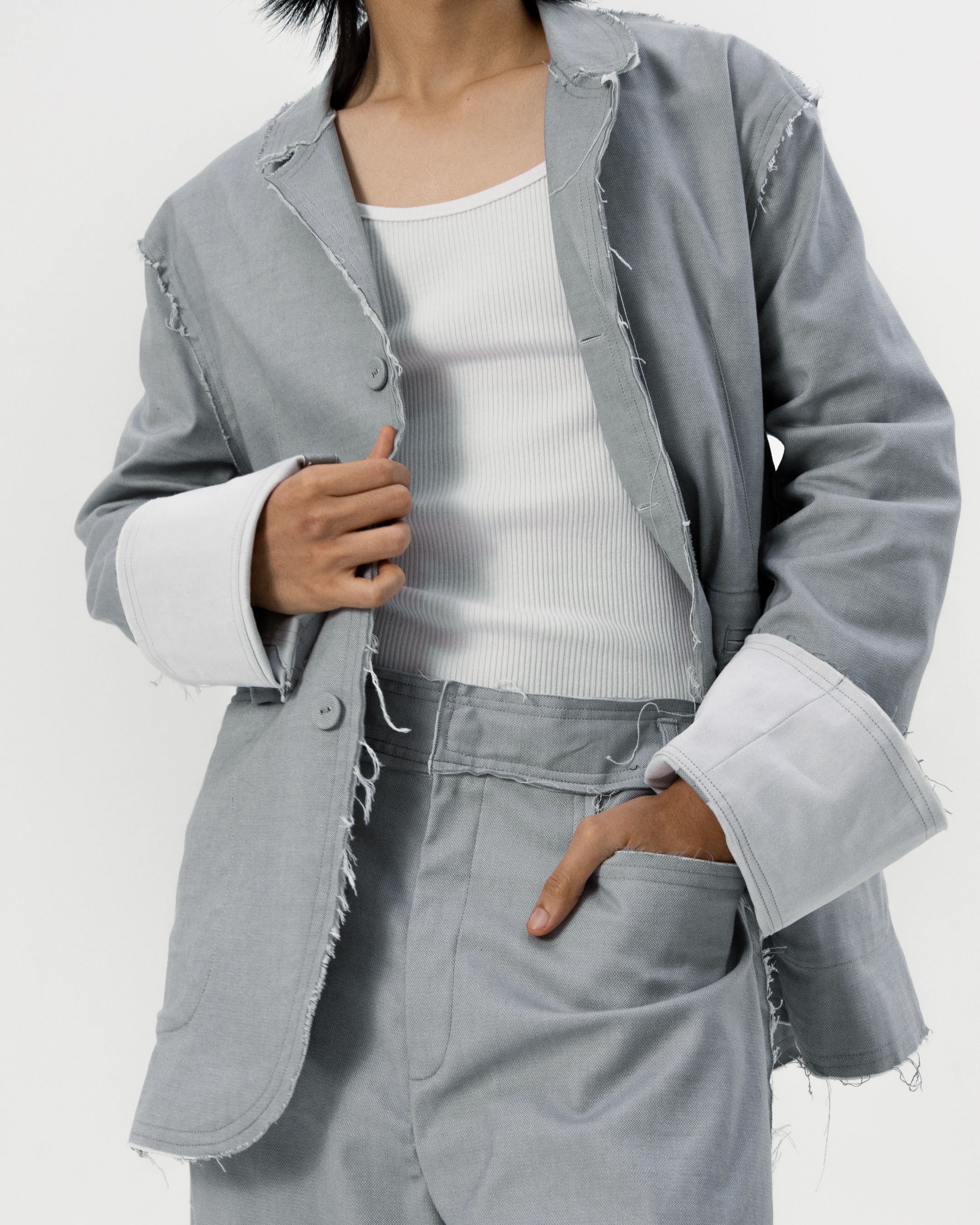 ASSEMBLY RELAX BLAZER - LIGHT GRAY