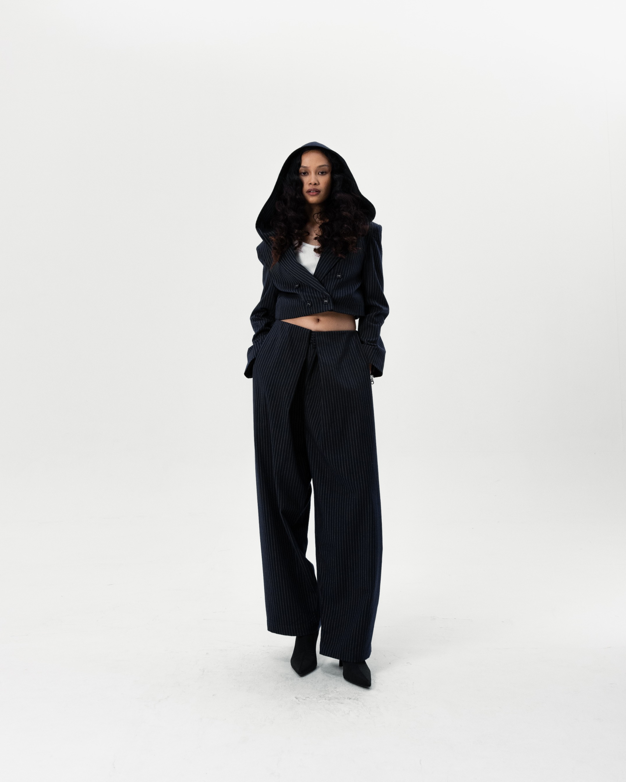 SHADOW HOODED BLAZER