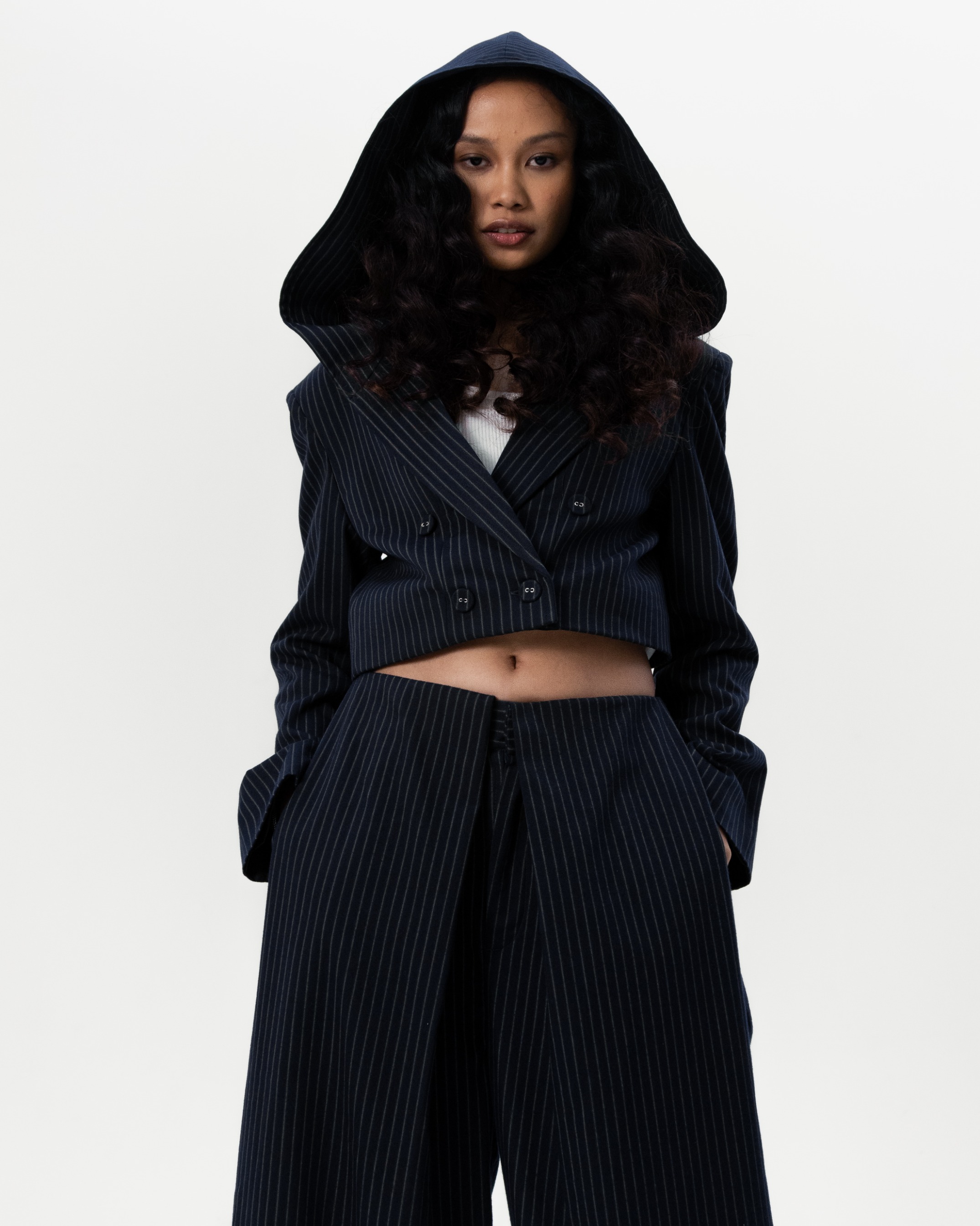 SHADOW HOODED BLAZER