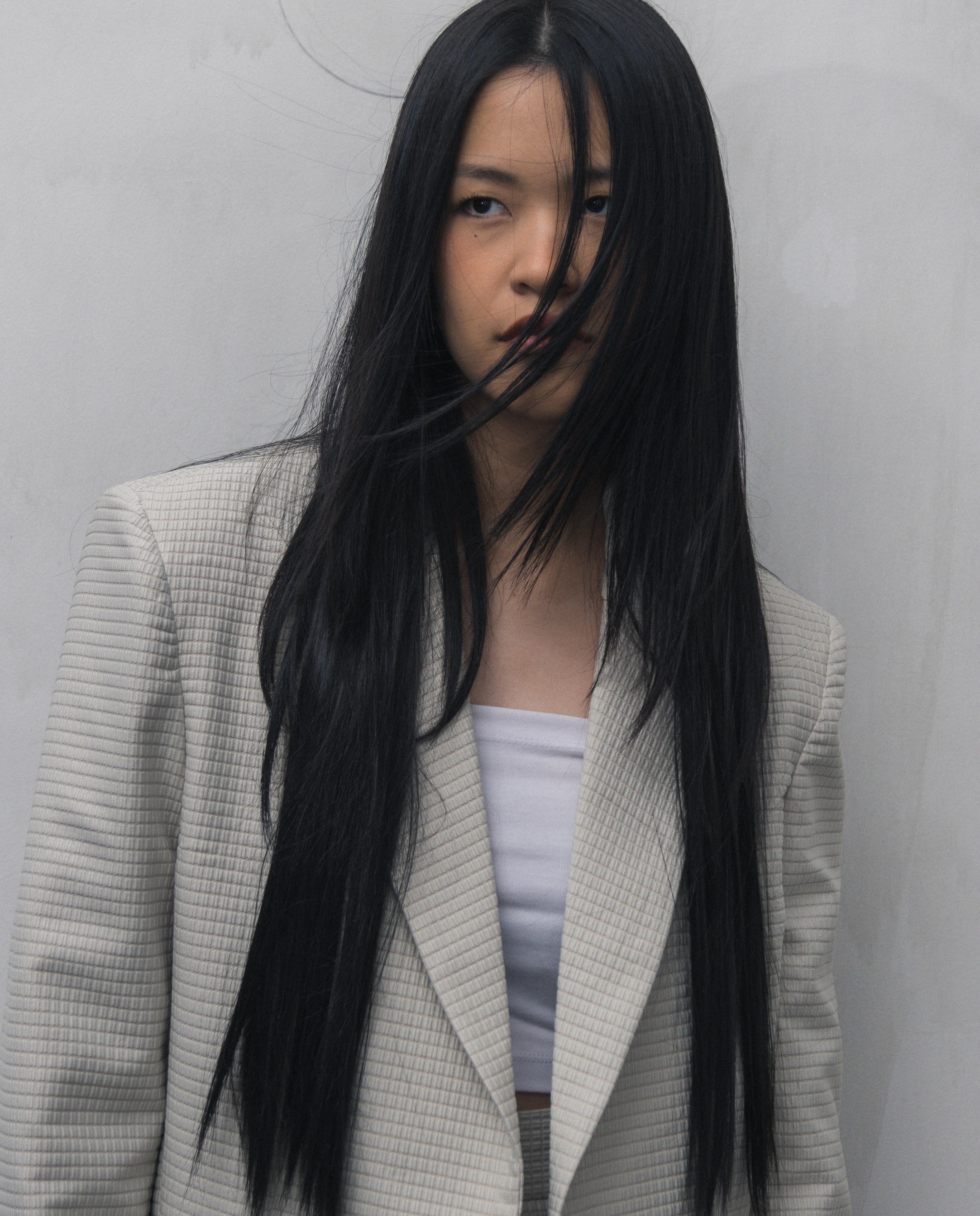 PLEATED OVERSIZE BLAZER - BEIGE
