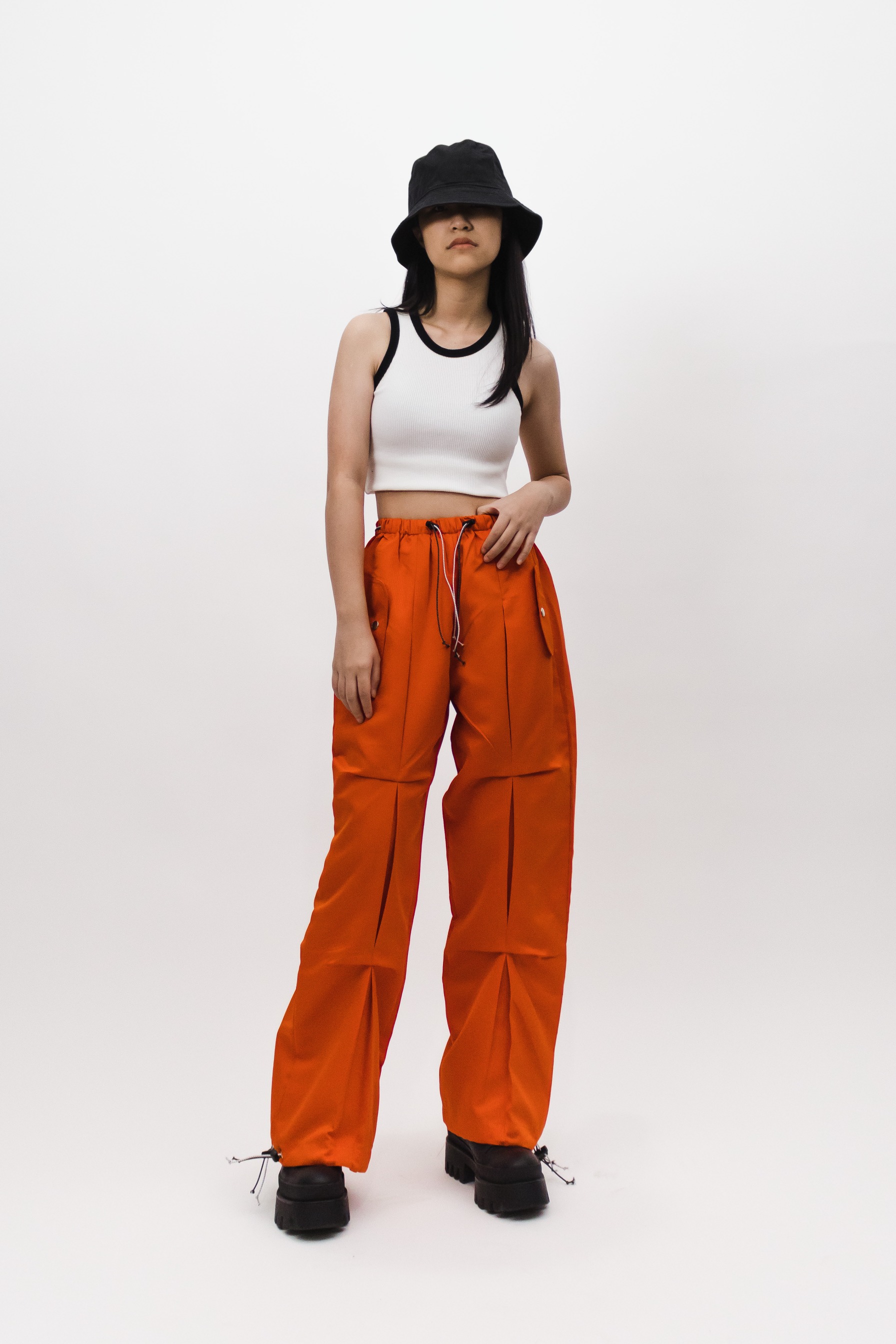 GATHER TRACK PANTS - TRAFFIC CONE