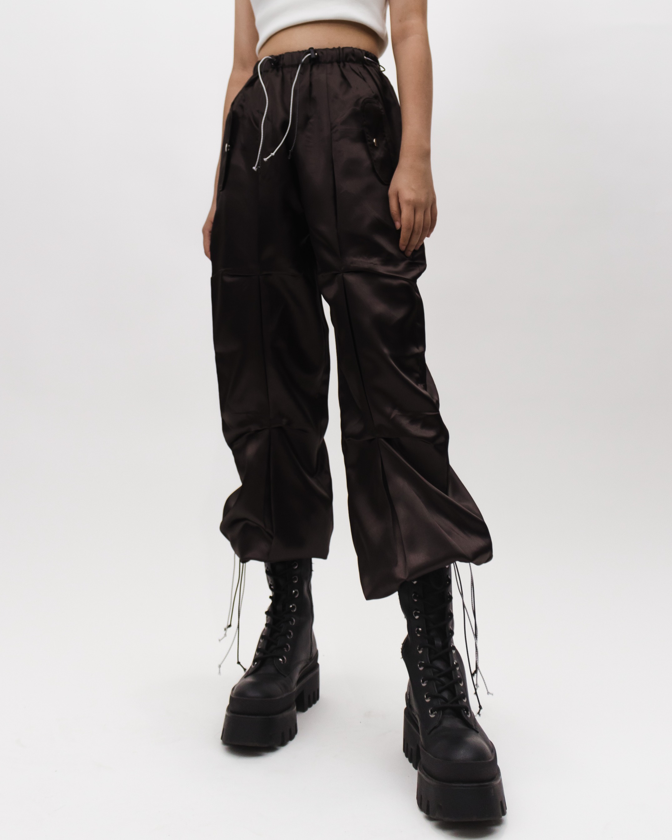 GATHER TRACK PANTS - GUN METAL