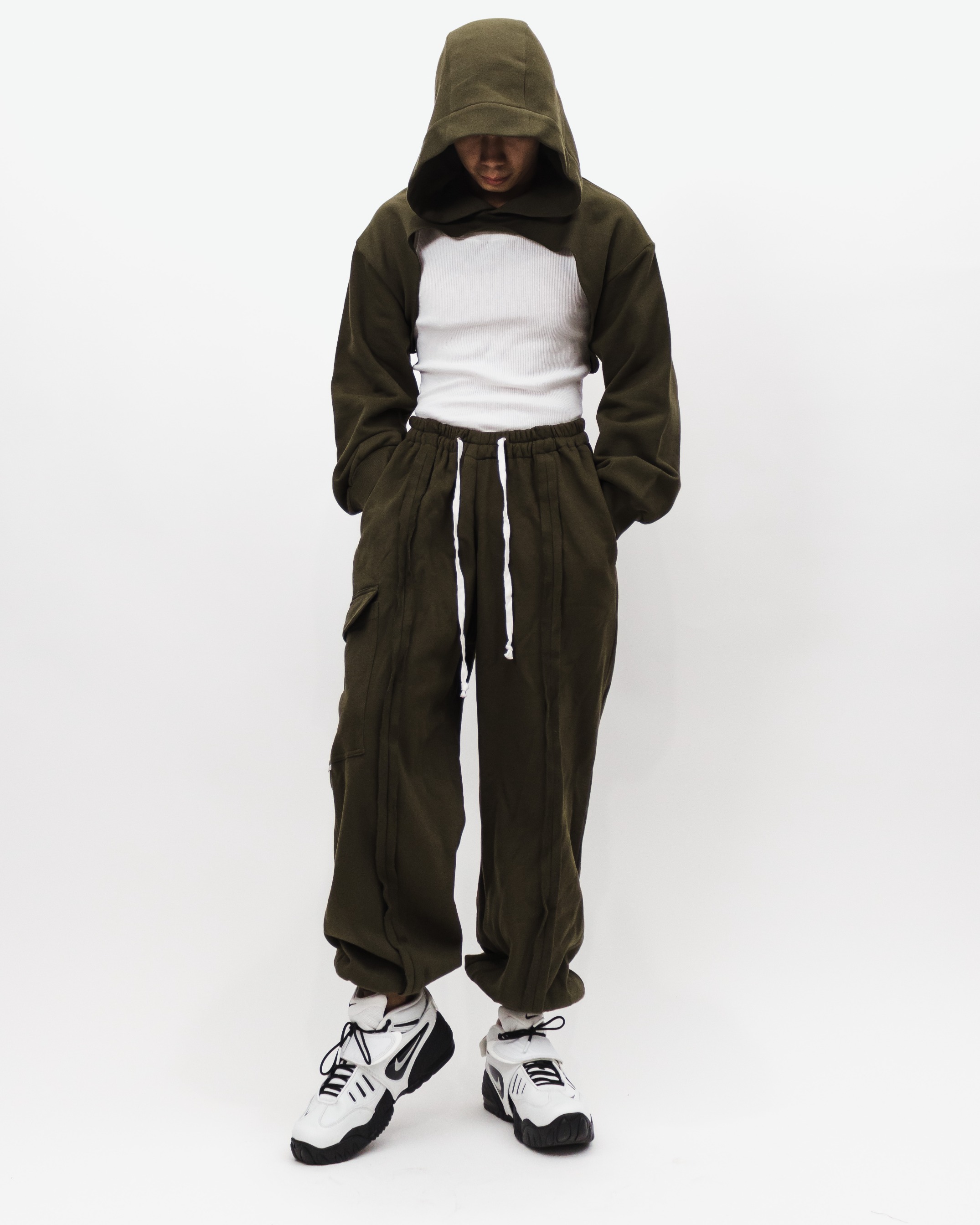 COSMIC CROPPED HOODIE - ARMY