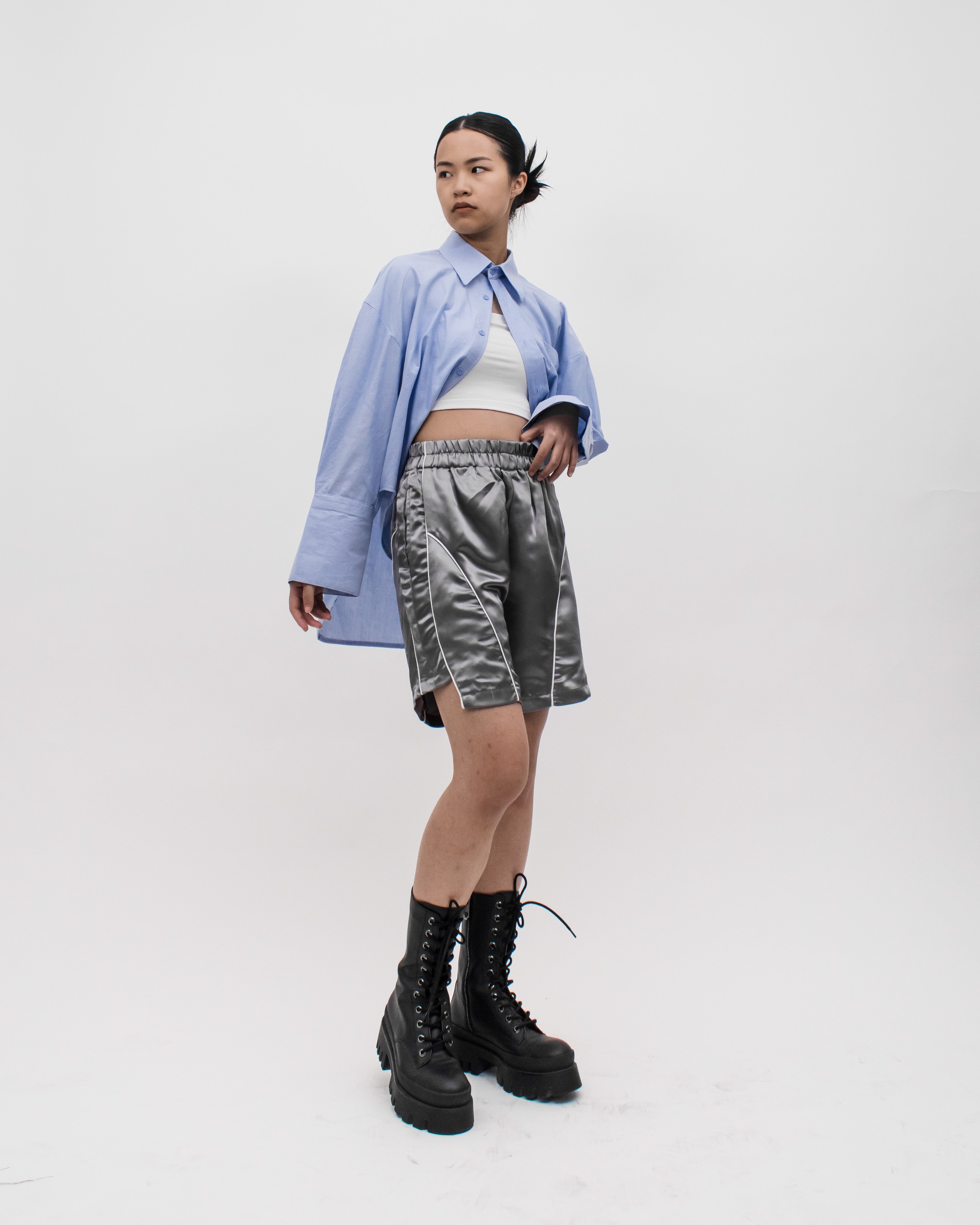 ARCH OVERSIZE SHIRT - BABY BLUE