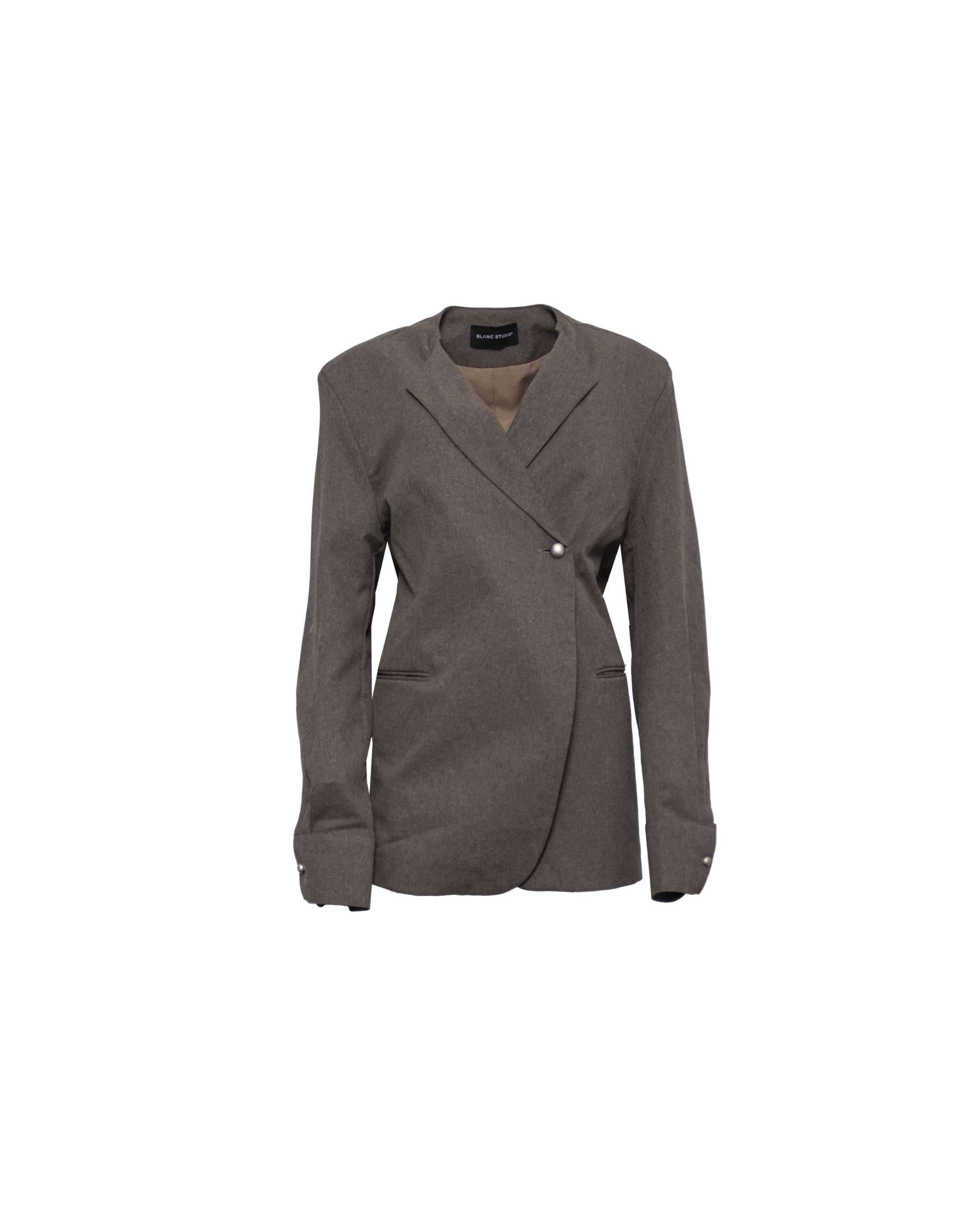 MAJOR OVERLAP BLAZER - COFFEE