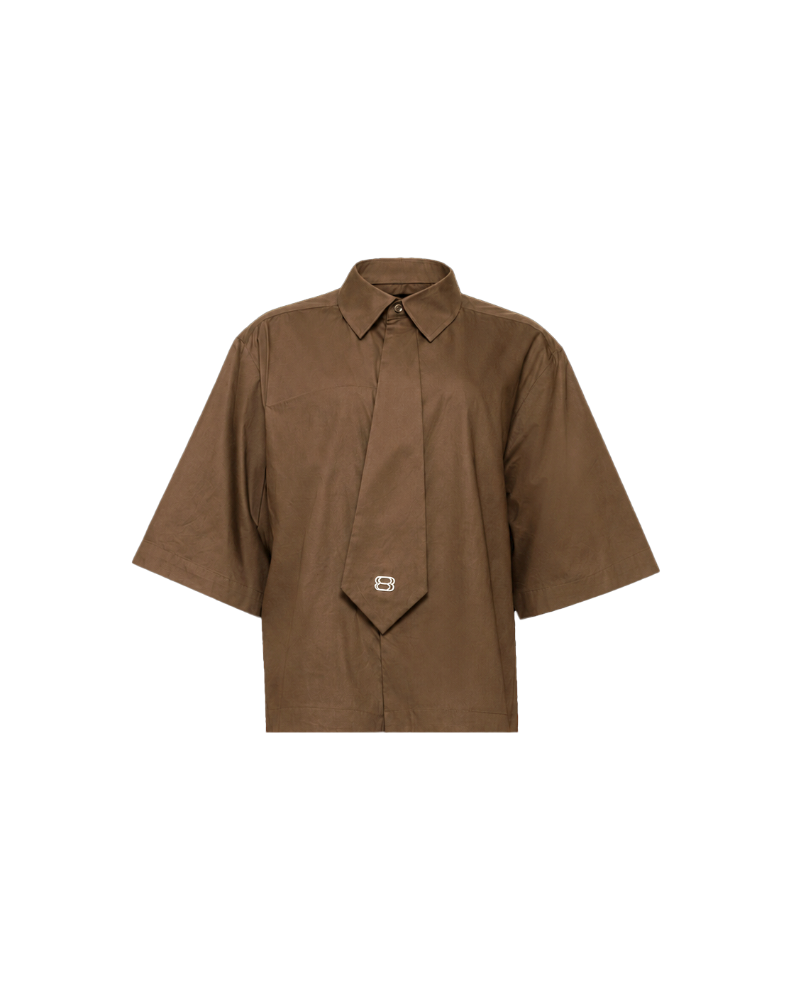 POSH BOXY SHIRT - BROWN