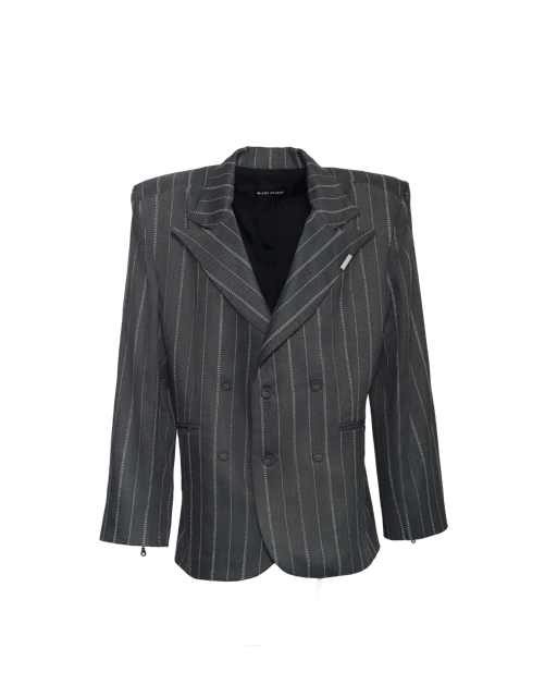 Image of SLAB STRUCTURED BLAZER - STRIPE