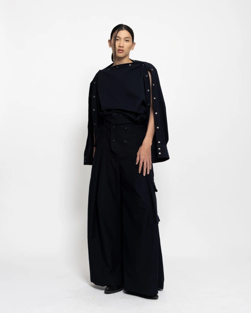 Image of TRENCH TROUSERS - NAVY