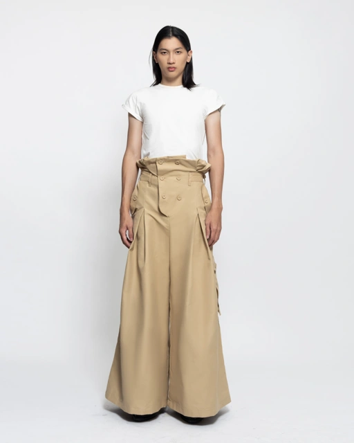 Image of TRENCH TROUSERS - BEIGE