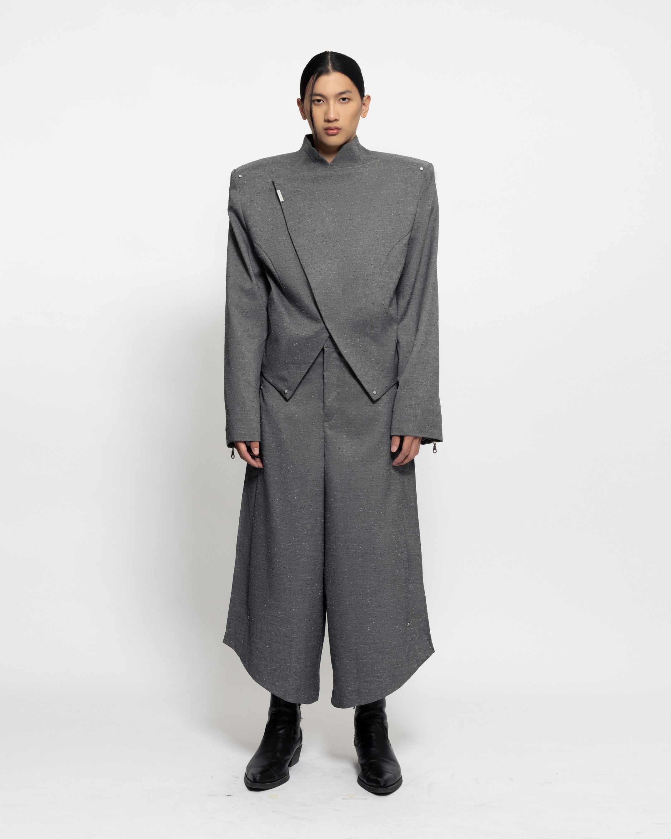 ANGULAR BOXY BESKAP - GRAY