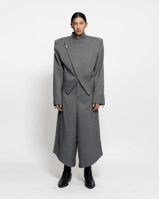 Image of ANGULAR BOXY BESKAP - GRAY