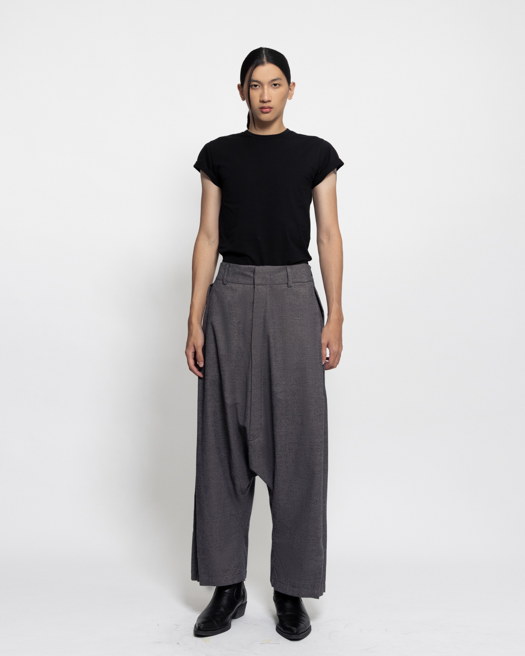 DOME TROUSERS - HERRINGBONE
