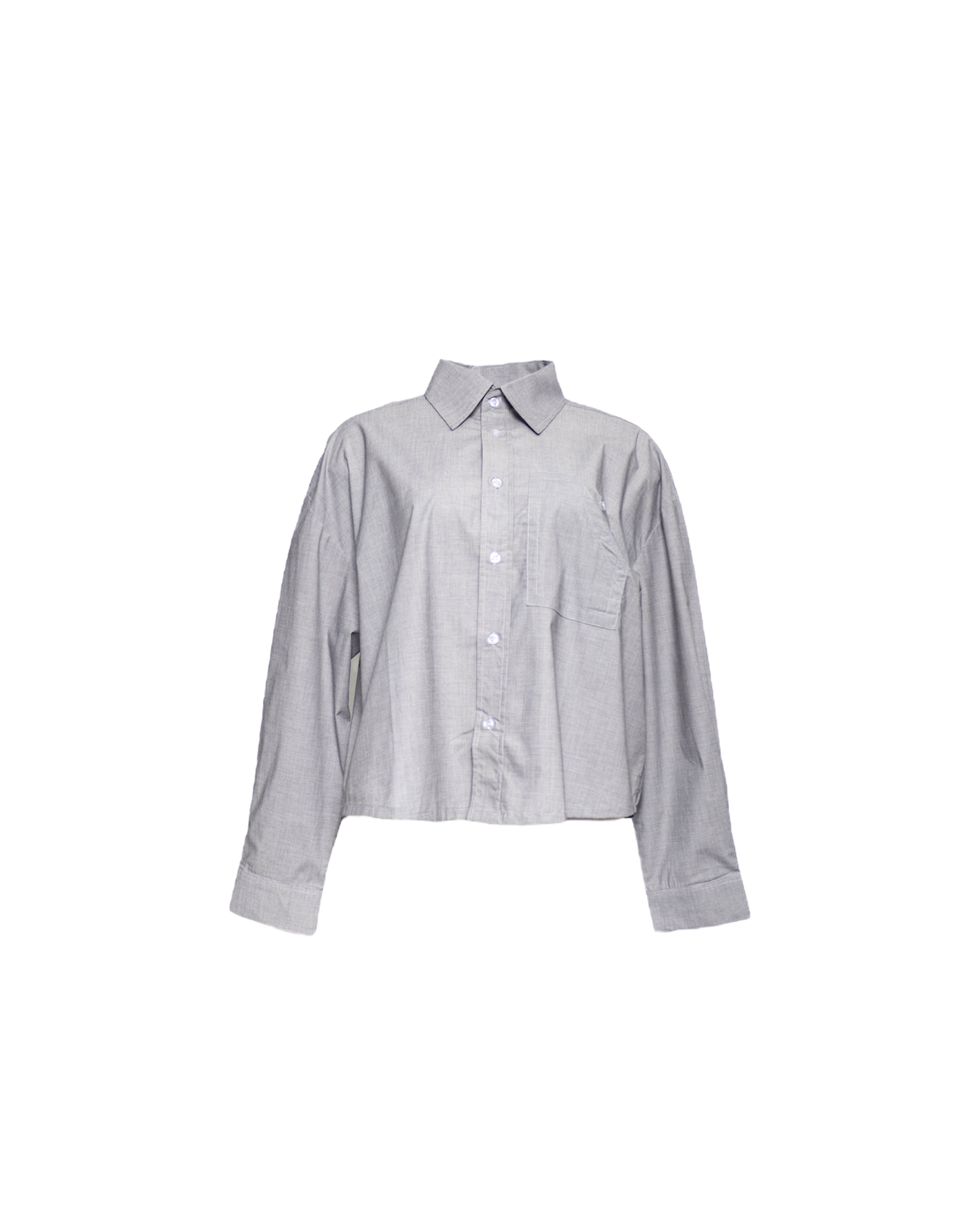 CUBICAL BOXY SHIRT - SOFT GRAY