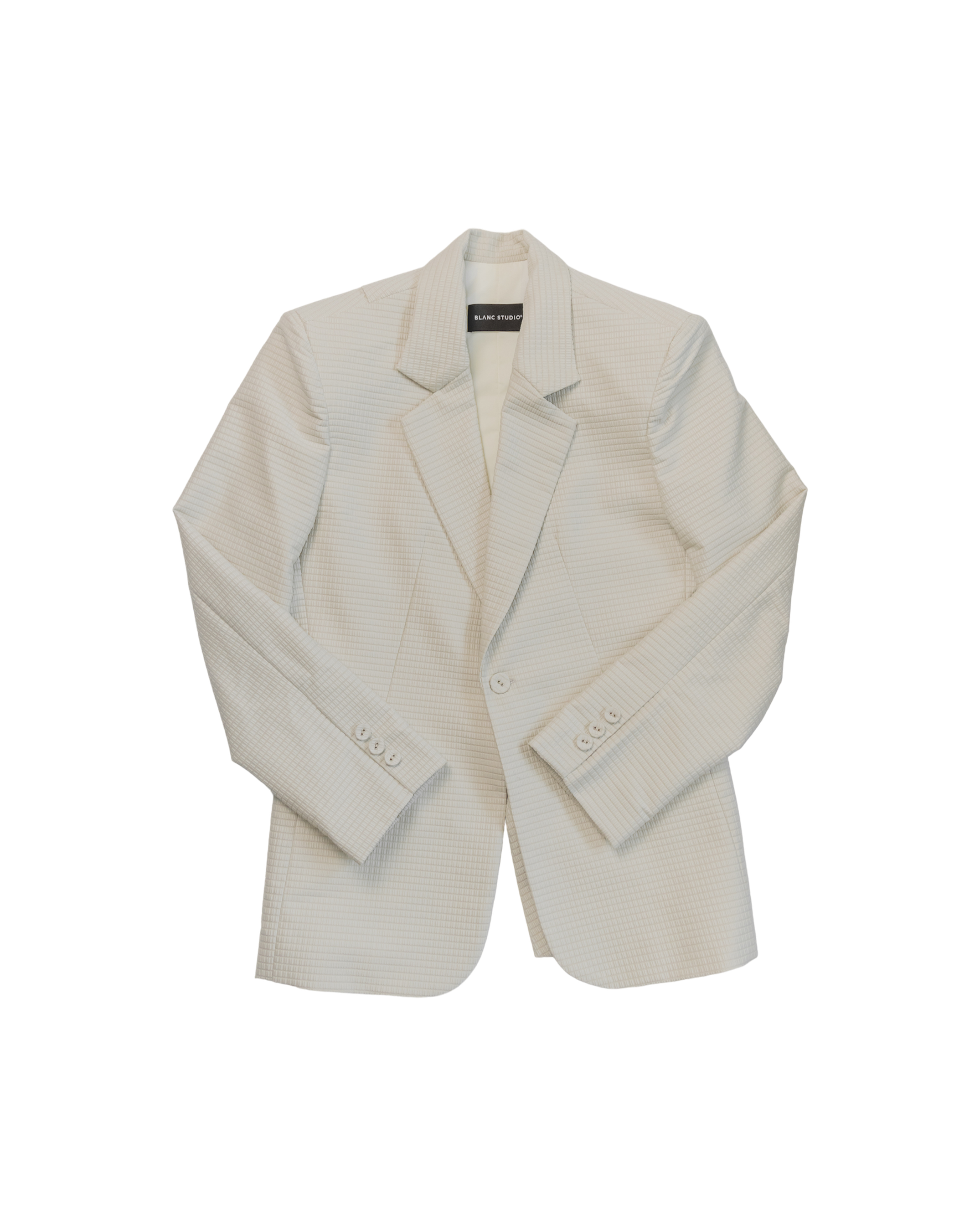 PLEATED OVERSIZE BLAZER - BEIGE