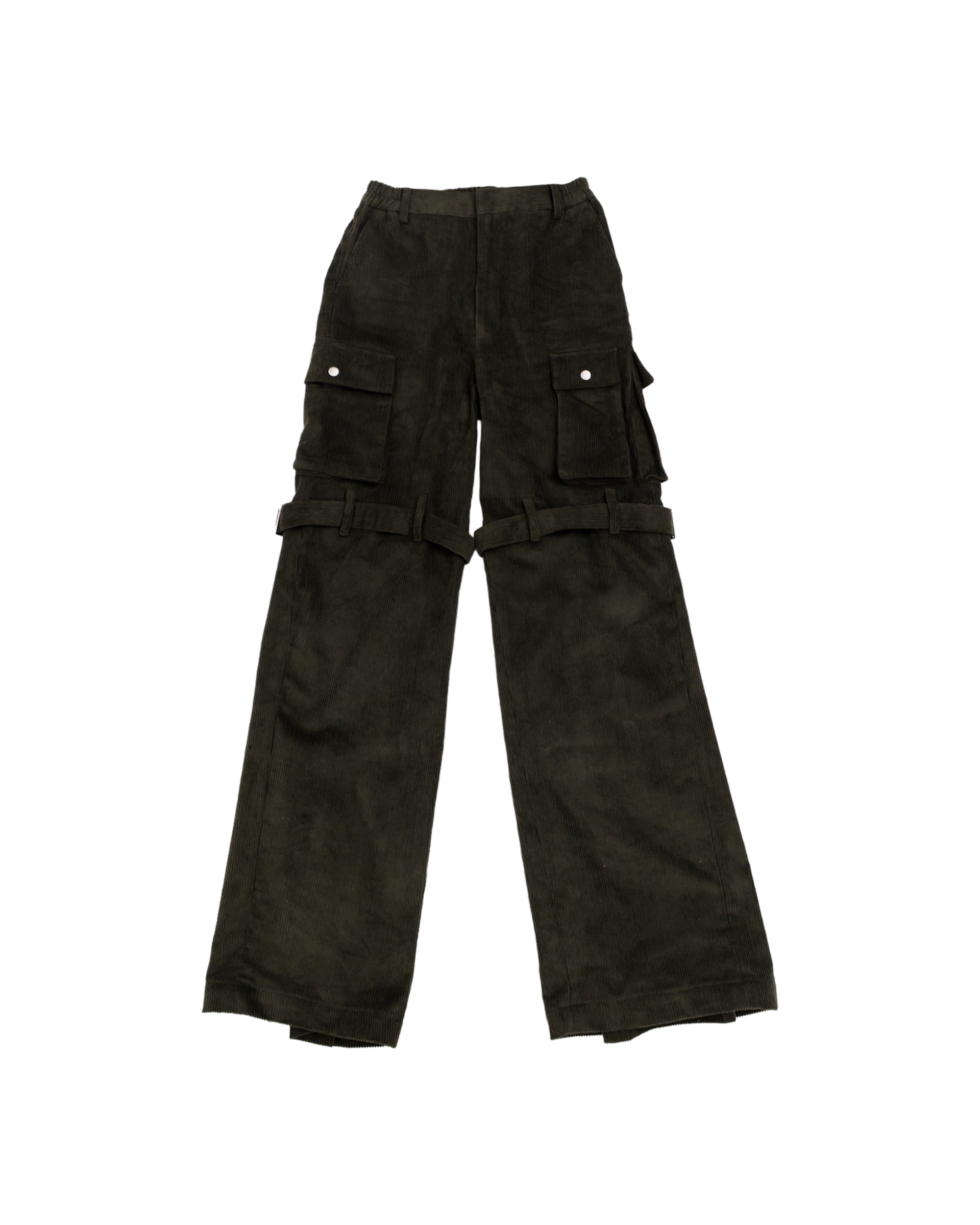 ZIP CARGO PANTS - OLIVE