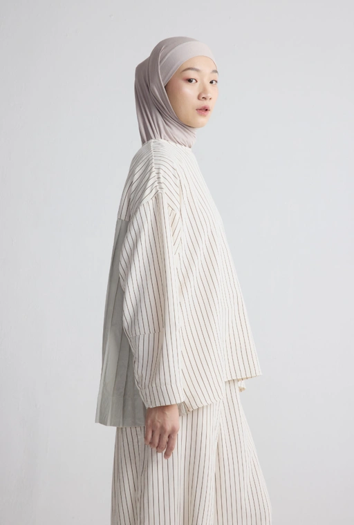 DHAULA TOP STRIPES VANILLA