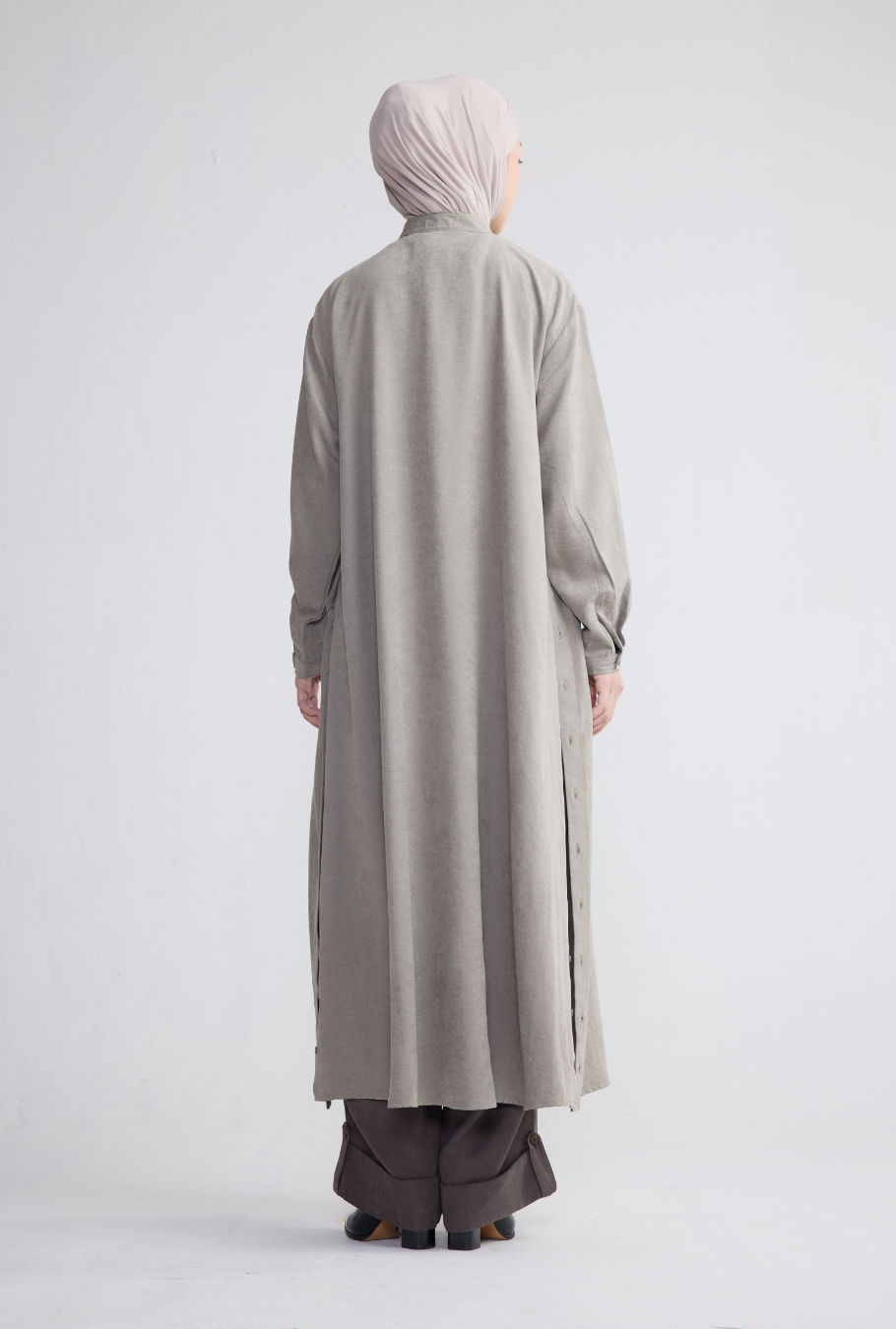 RONA DRESS GREY OLIVE