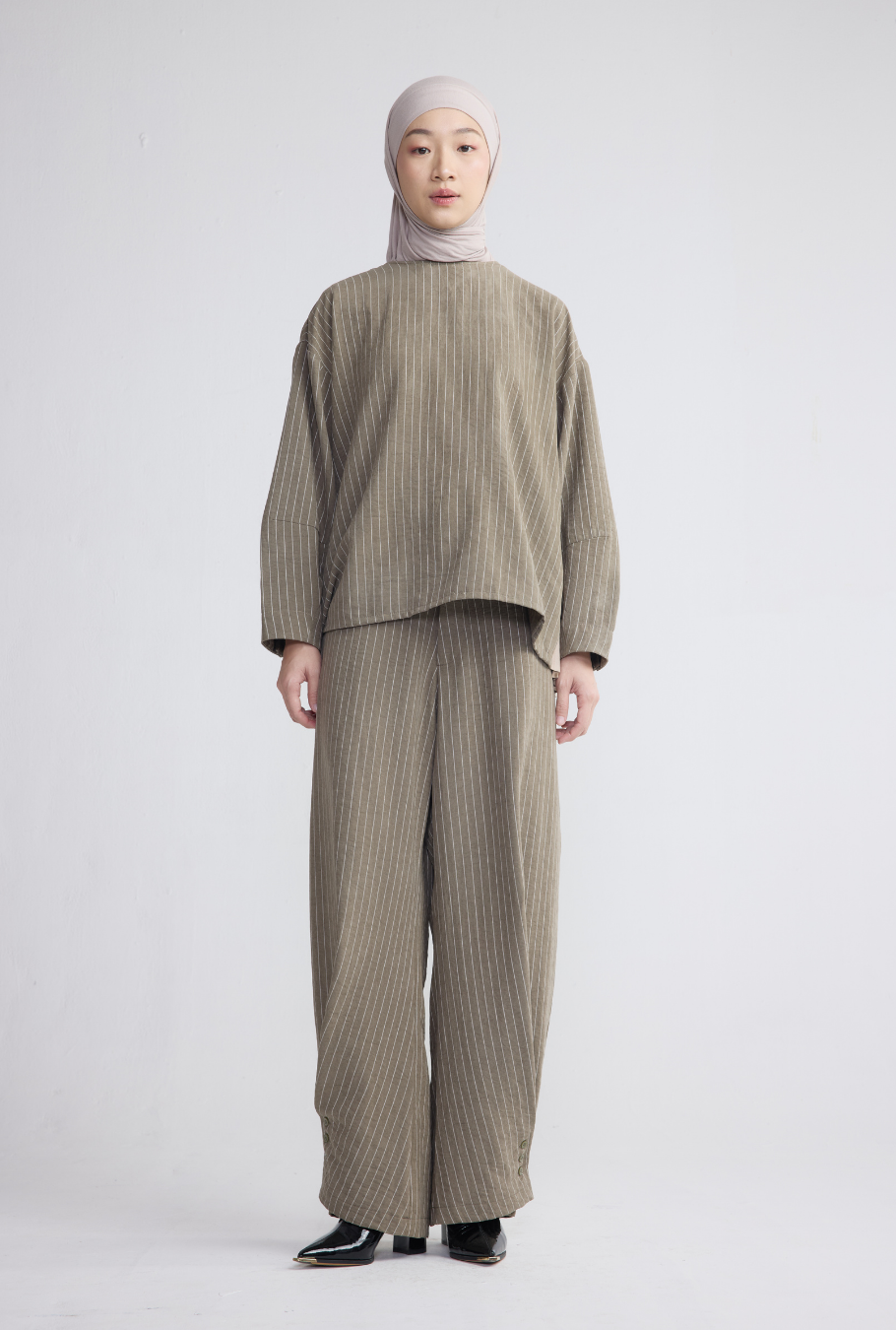 DHAULA SET STRIPES OLIVE