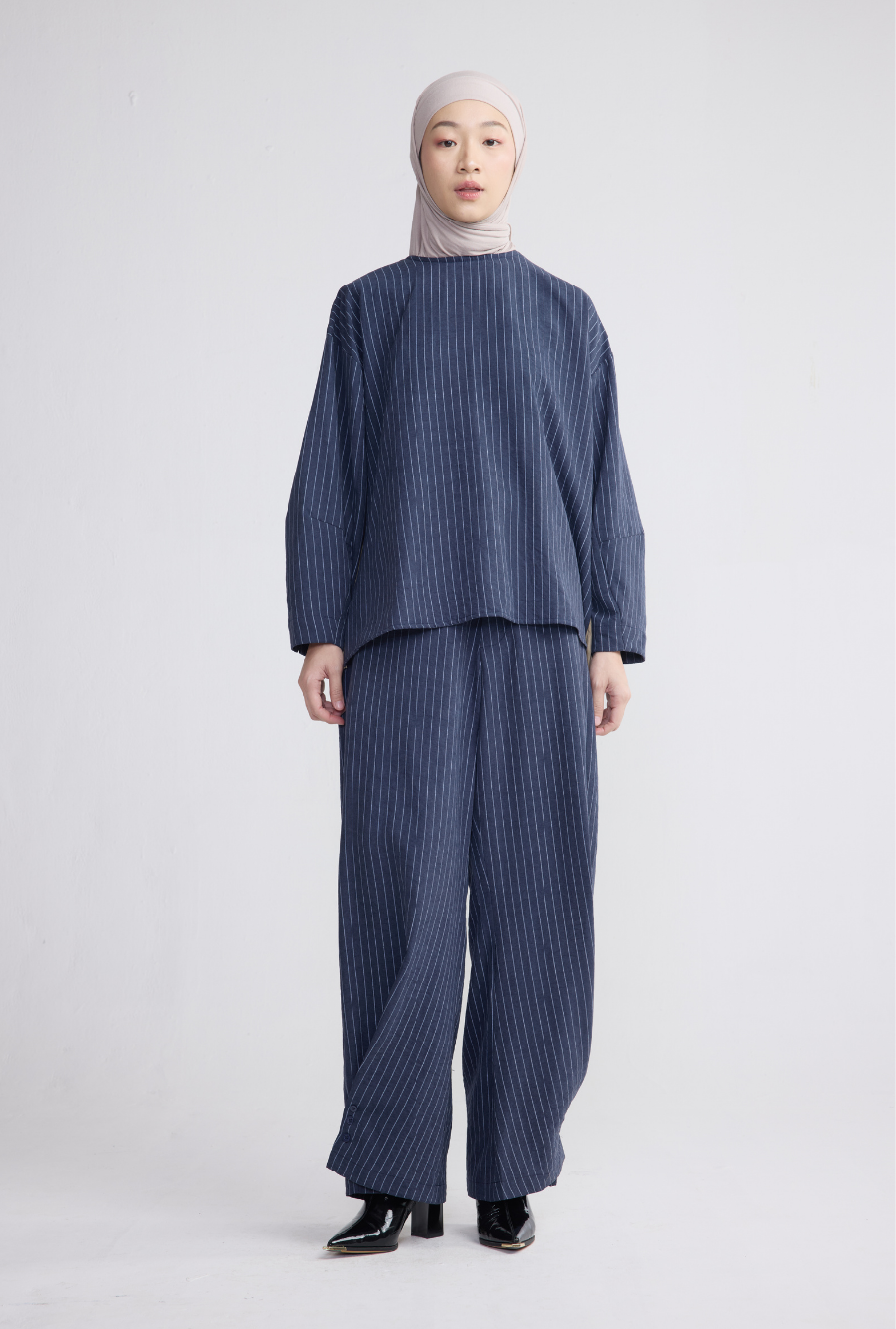 DHAULA SET STRIPES DARK NAVY