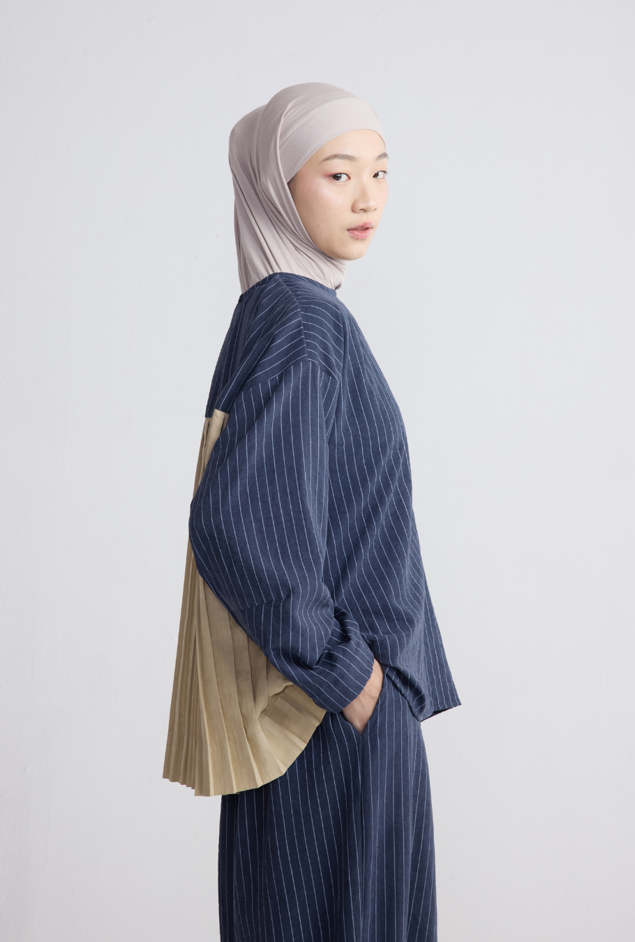 DHAULA SET STRIPES DARK NAVY