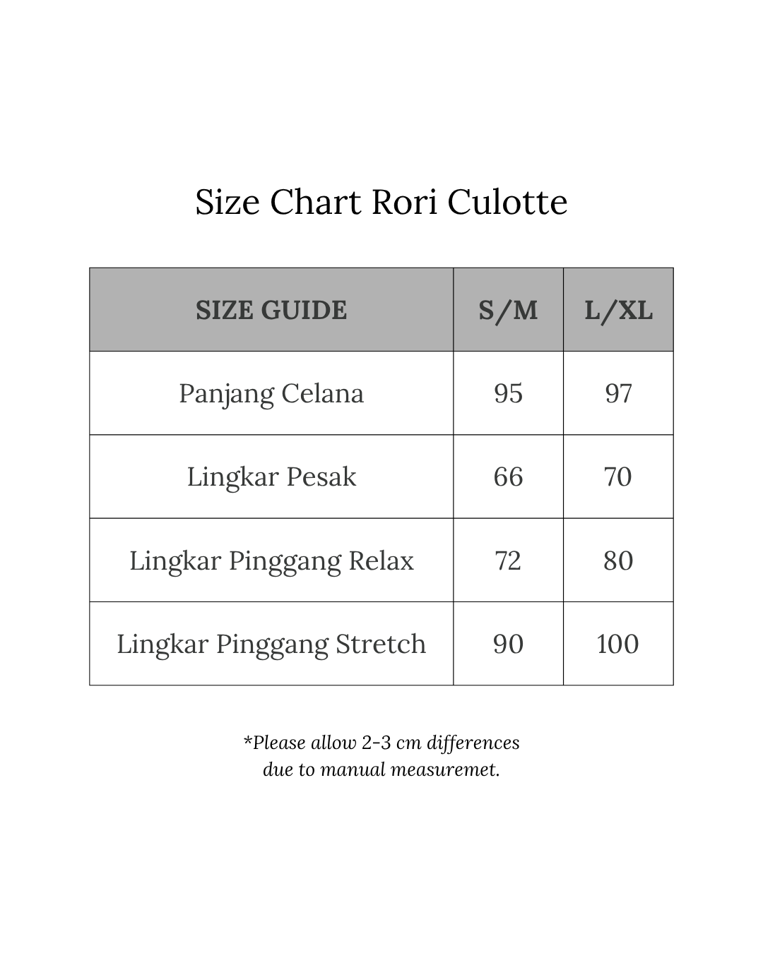 RORI CULOTTE