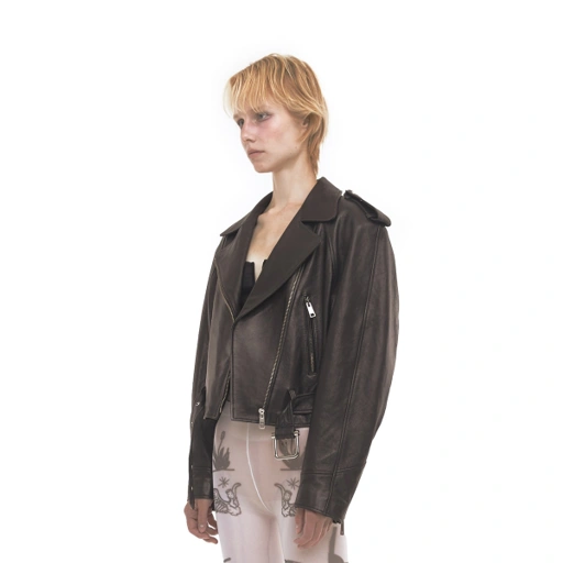 Image of RIDER LEATHER JACKET [BLACK]