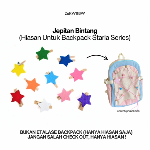Image of Zakwoowstyle Jepitan Bintang Dikirim Random | Jepitan Polaroid Bintang | Wodden Clip | Jepitan Kayu