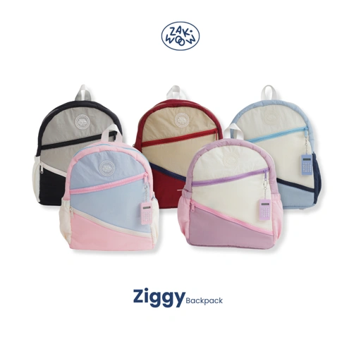 Image of Zakwoowstyle Ziggy Backpack FREE GANCI KALKULATOR & GAMES RANDOM | Backpack Unisex Banyak Kantong Multifungsi Ziggy Zagga