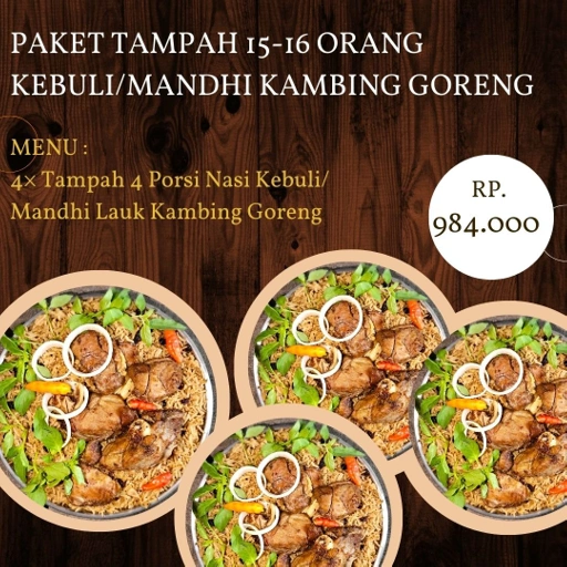 Image of Paket ber 15  Nasi Kebuli/Mandhi (4 Tampah @4 porsi)