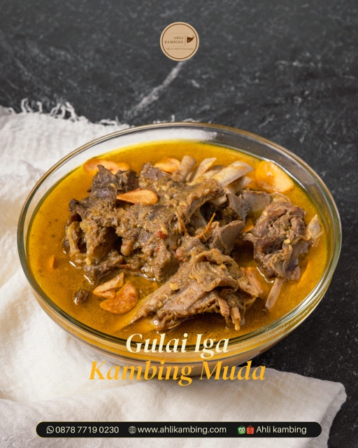 Image of Gulai iga kambing + Nasi Putih 1 Porsi