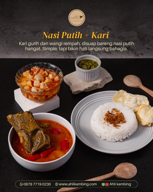 Image of Kari Kambing + Nasi Putih (1 Porsi)