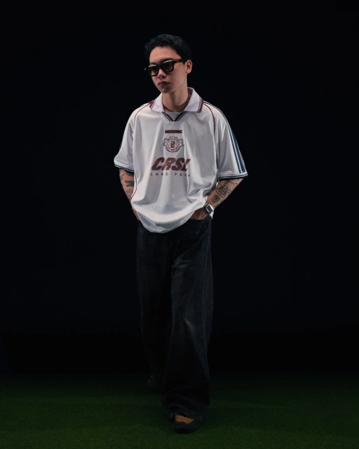 Image of LUCE JERSEY SHORT SLEEVE WHITE | OFFICIAL MERCHANDISE CRSL LAND FESTIVAL | JERSEY | STREETWEAR 