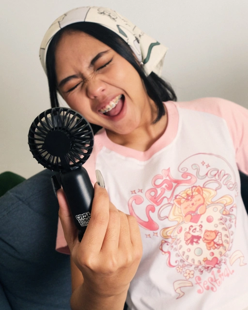 Image of CRSL ELECTRO FAN BLACK | OFFICIAL MERCHANDISE CRSL LAND FESTIVAL | HANDFAN | KIPAS PORTABLE