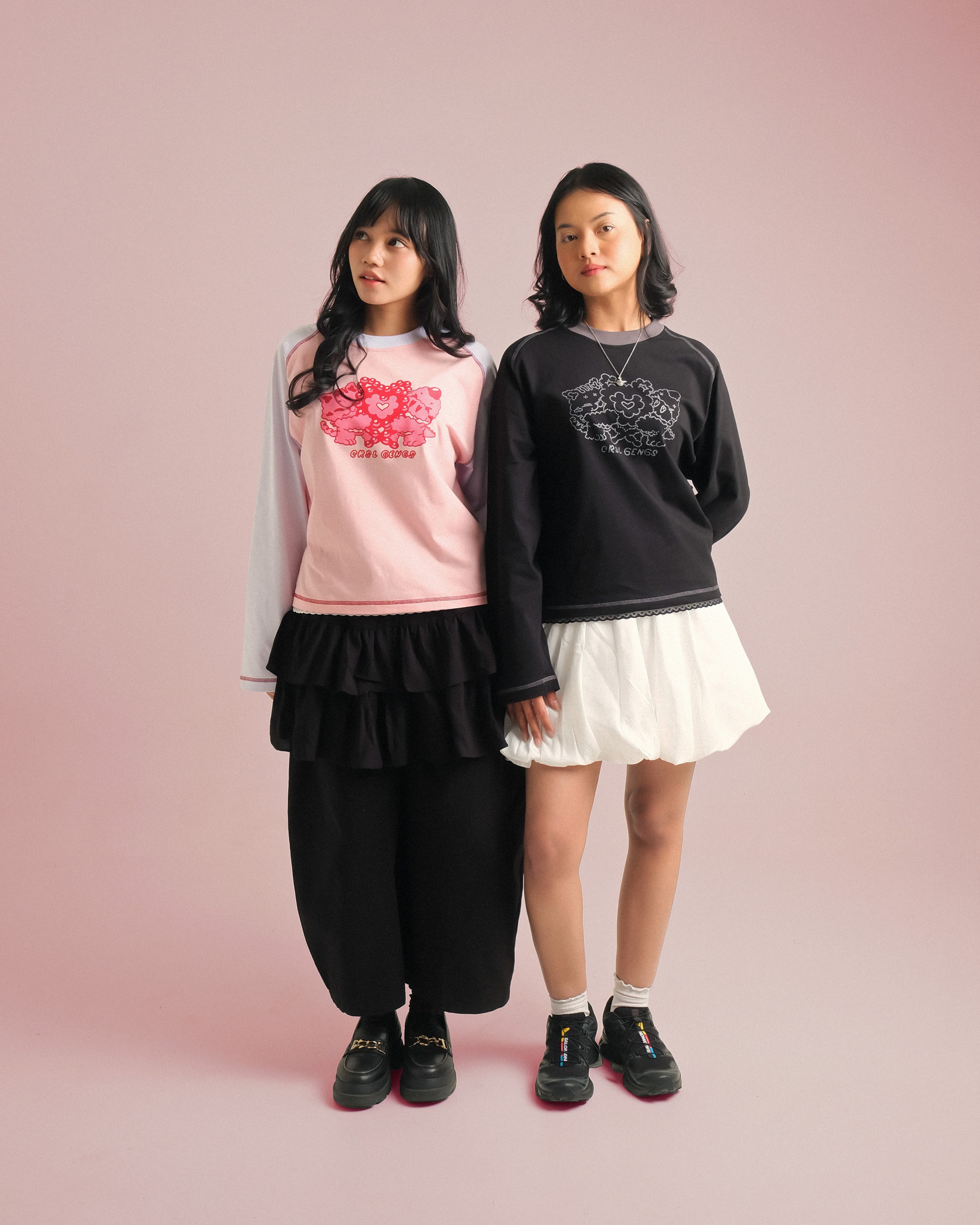 CRSL Pearl Tees | Kaos Lengan Panjang | Long Sleeve Boxy T-Shirt Wanuta | Atasan Wanita Lengan Panjang Boxy Fit Reguler