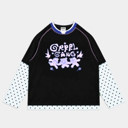 Rrr Calaud CRSL X GRRRLGANG RRR TEES LS TEES BLACK - CRSL - Animals as your ...