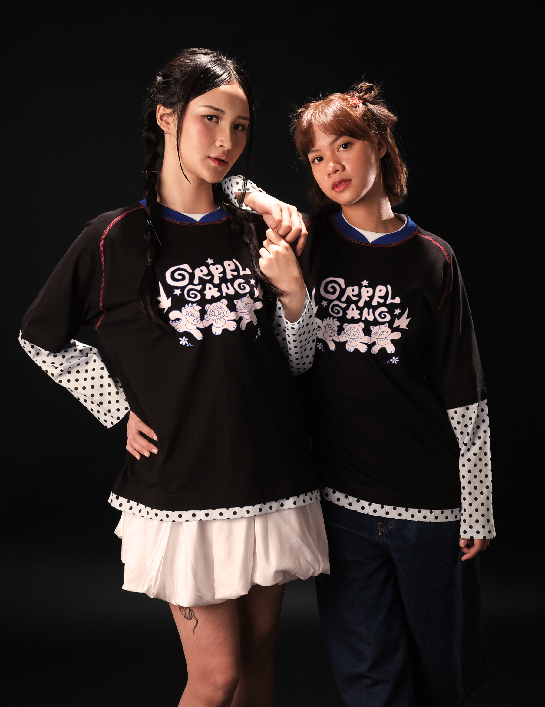 Rrr Calaud CRSL X GRRRLGANG RRR TEES LS TEES BLACK - CRSL - Animals as your ...