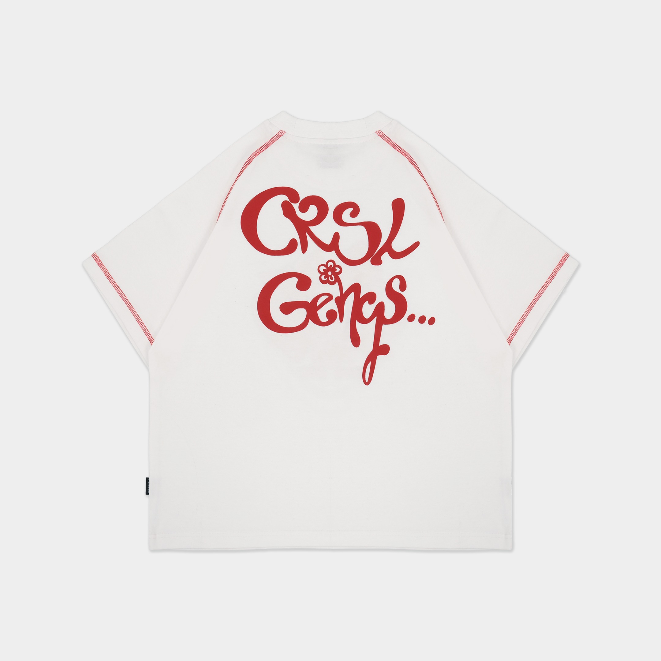 CRSL Cloud Tees | T-shirt White Cotton | Boxy Fit Wanita Heavyweight | Kaos Sablon