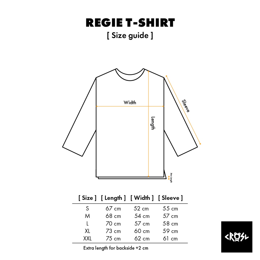 CRSL Chilo Regie Tees | Black | Kaos Pria | Kaos Wanita | Kaos 3/4 Oversize Oversized