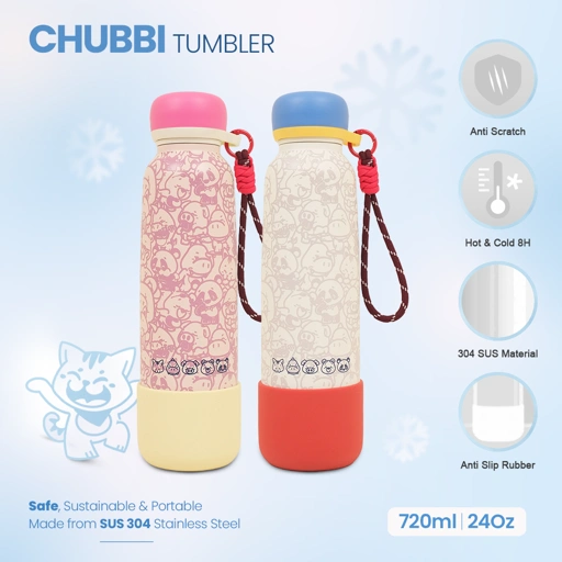 CRSL Chubbi Tumbler Series I Botol minum Stainless 24Oz 720ml