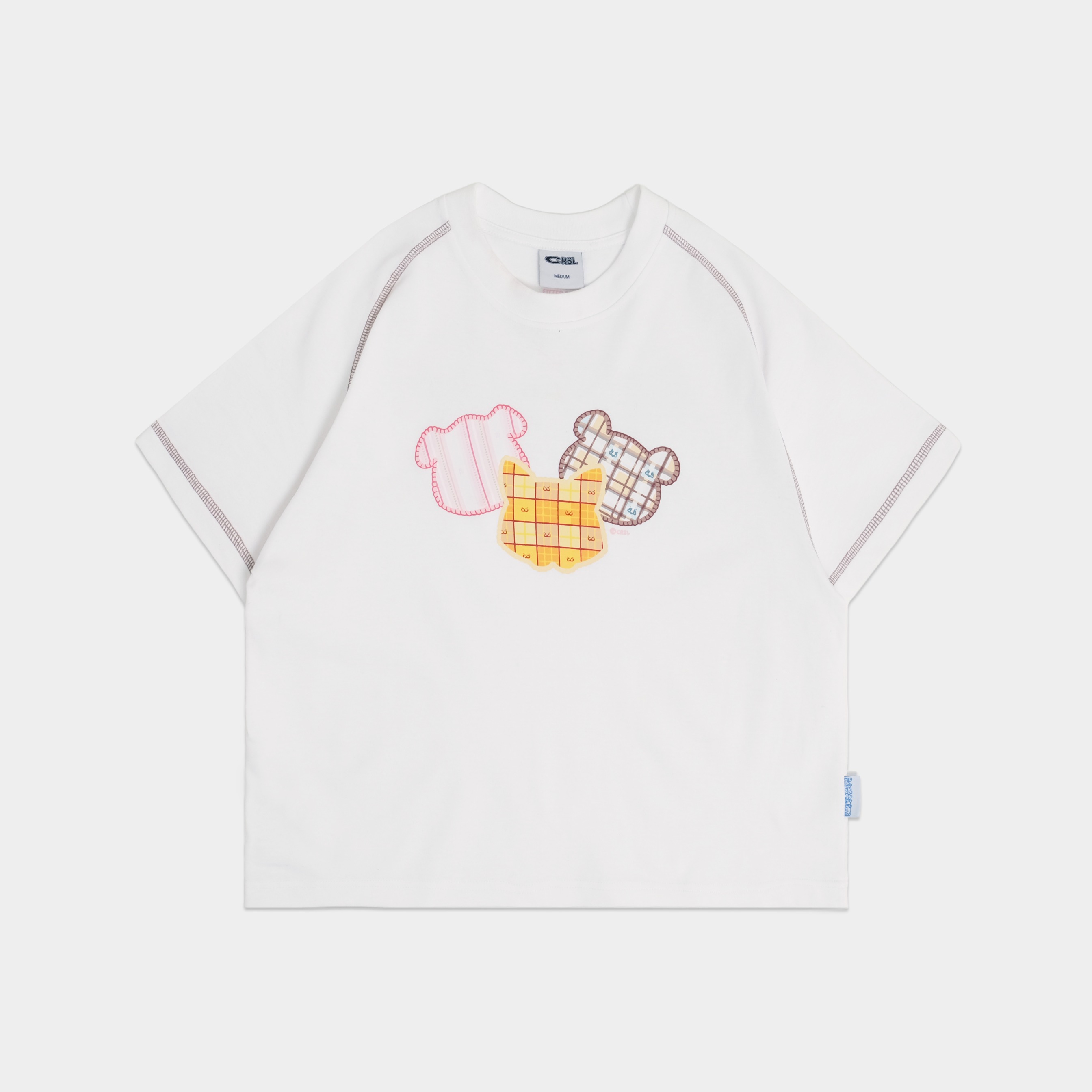 CRSL Clairo Tees White I T-shirt White Cotton | Boxy Fit Wanita Heavyweight | Kaos Sablon