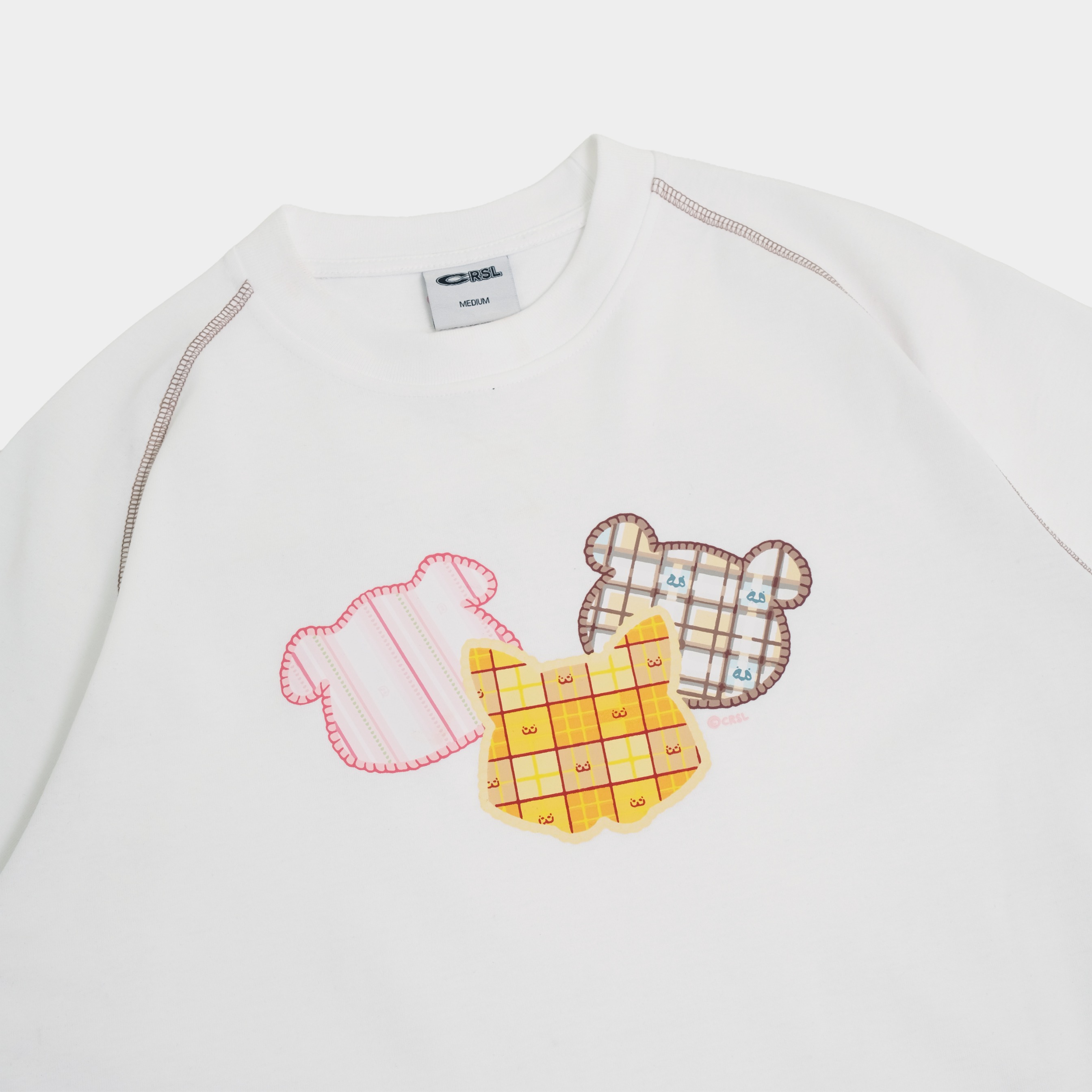 CRSL Clairo Tees White I T-shirt White Cotton | Boxy Fit Wanita Heavyweight | Kaos Sablon