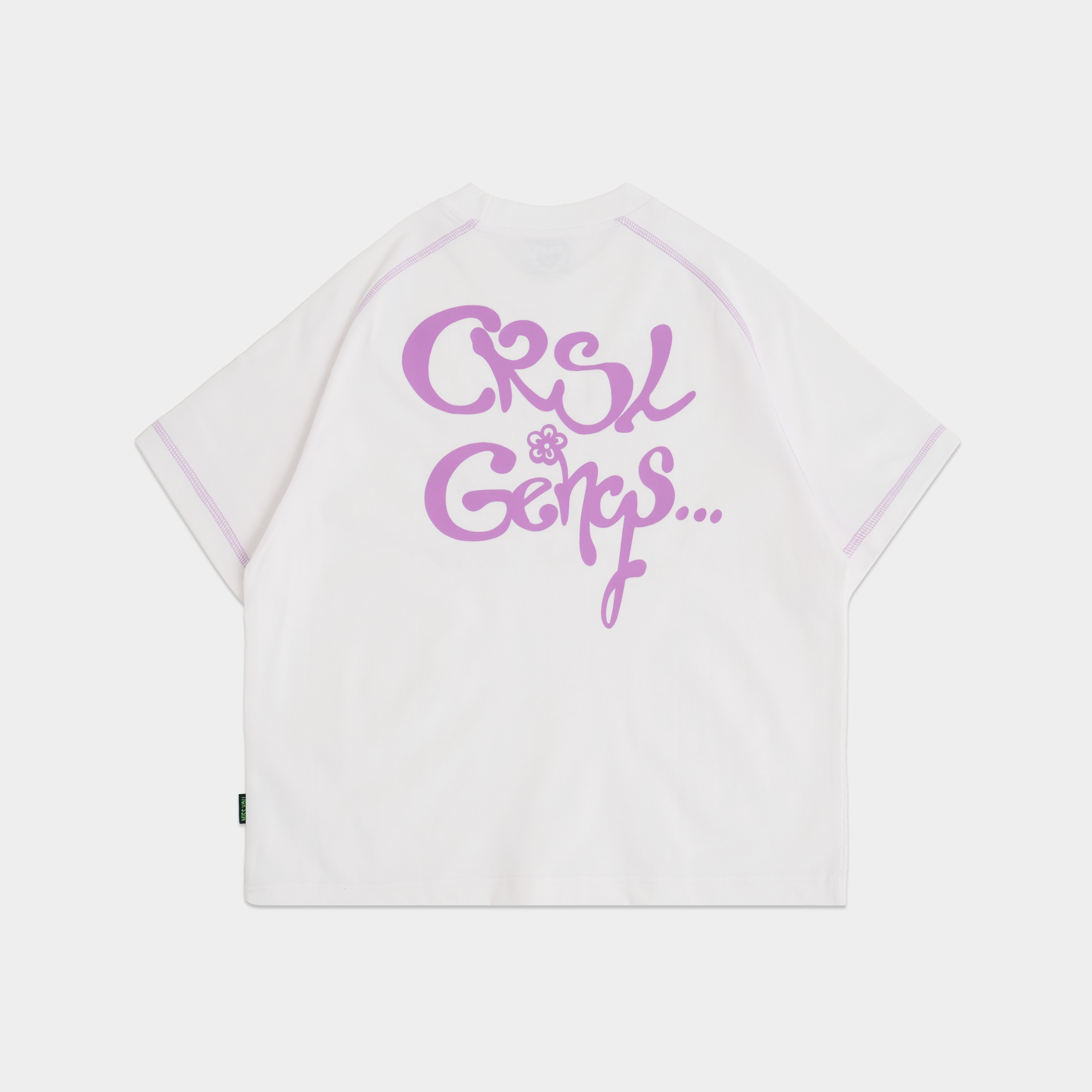 CRSL Cloud Tees | T-shirt White Cotton | Boxy Fit Wanita Heavyweight | Kaos Sablon