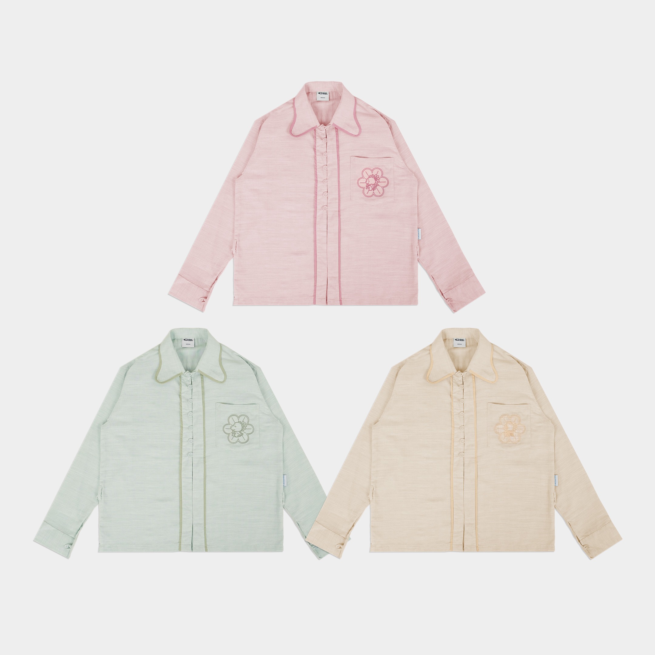 CRSL Lady Shirt Long Sleeve | Atasan Fitted Kemeja Wanita Raya Lebaran | Basic Wispie Tali Pinggang