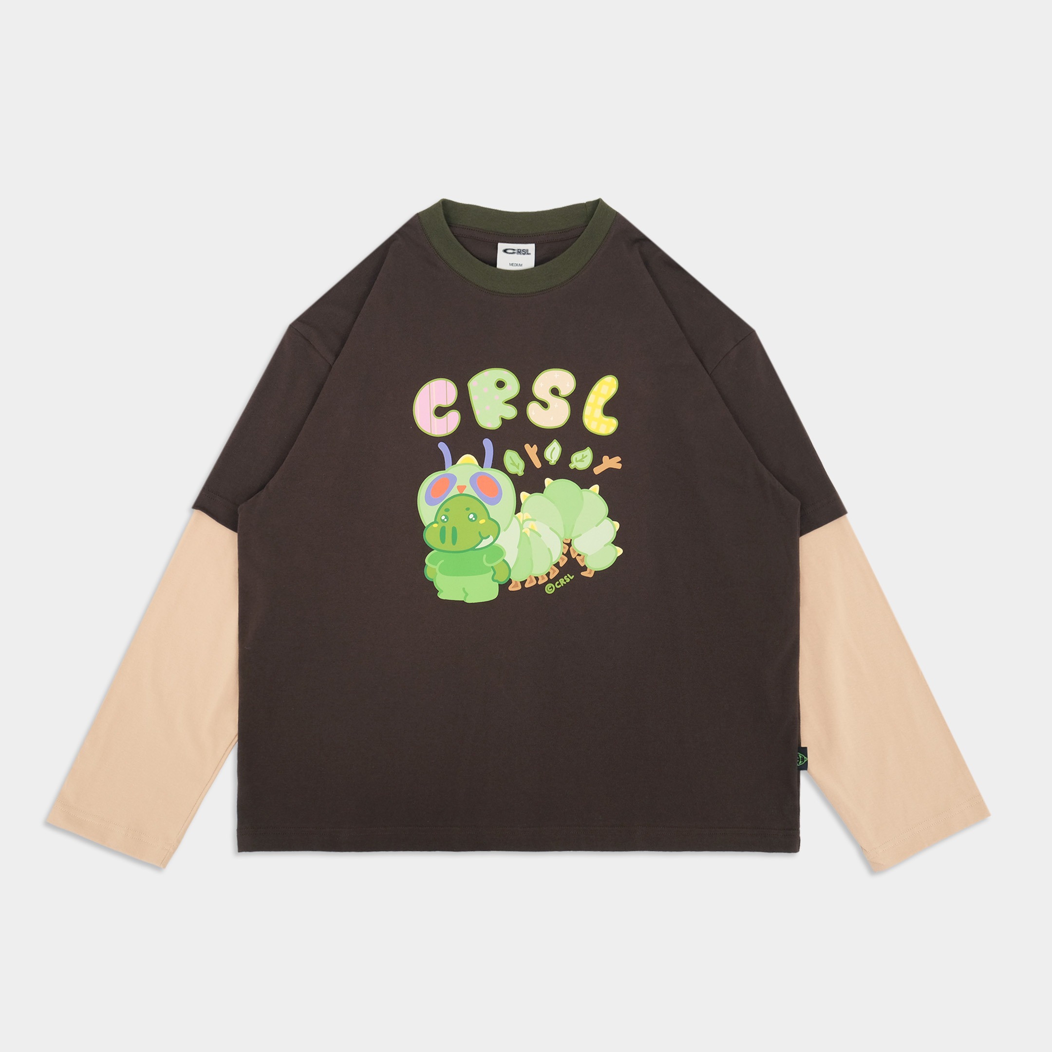 CRSL Dougie Long Sleeve Tees | T-shirt Double Sleeve Kaos Lengan Panjang Tee Boxy Unisex Atasan Pria Wanita