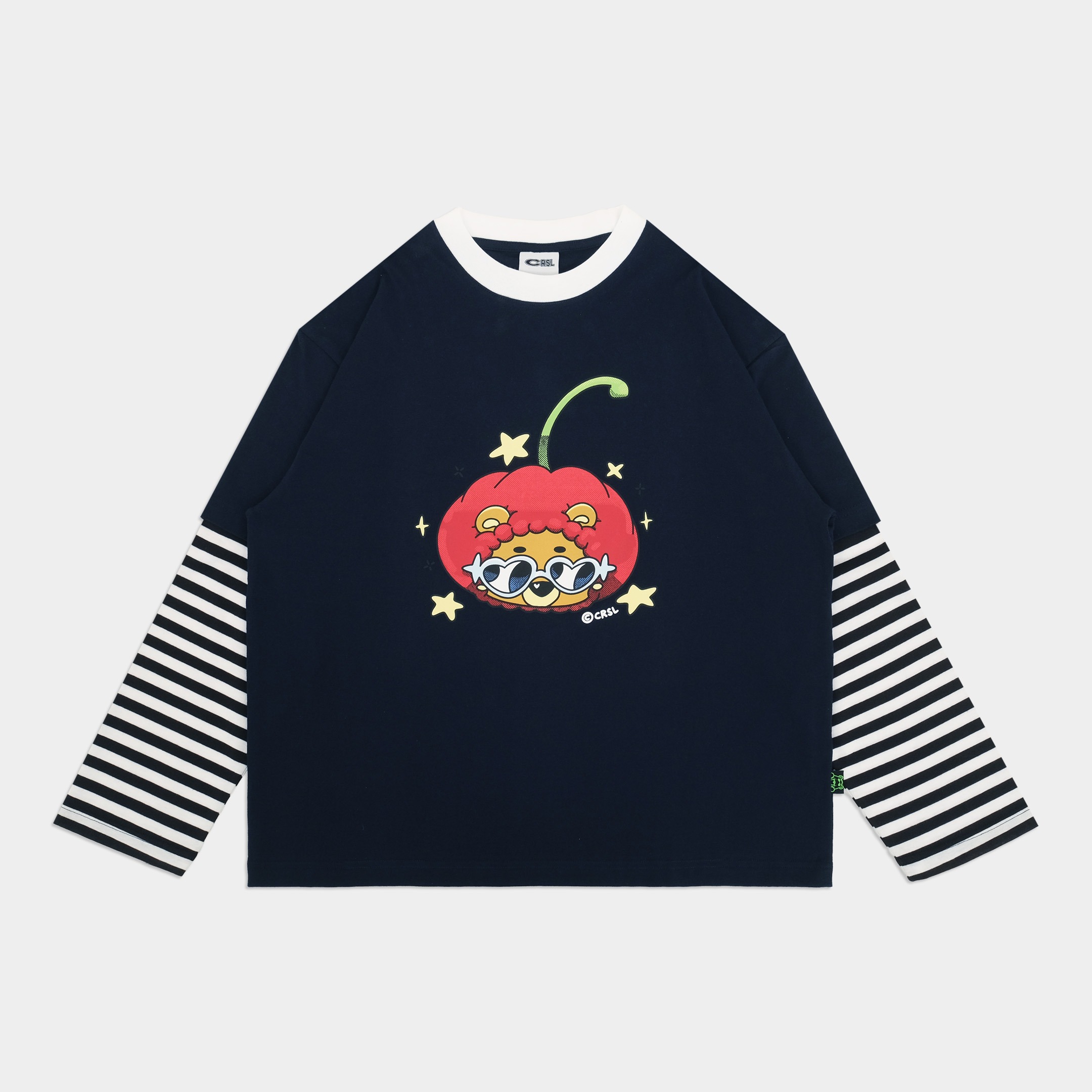 CRSL Dougie Long Sleeve Tees | T-shirt Double Sleeve Kaos Lengan Panjang Tee Boxy Unisex Atasan Pria Wanita