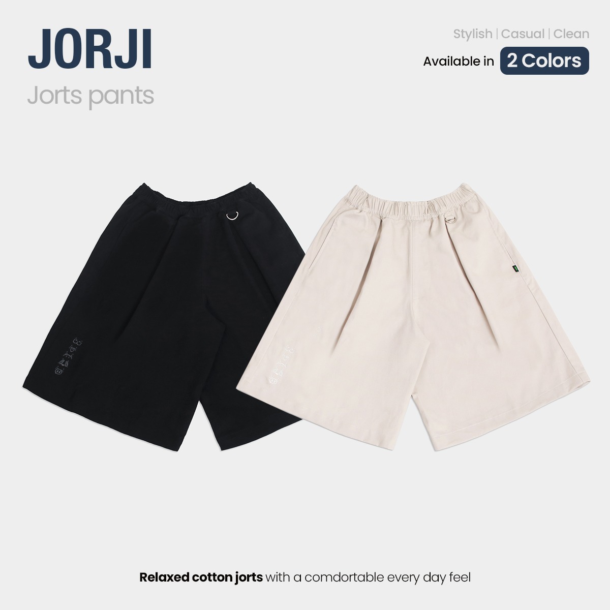 CRSL Jorji Pants | Jorts Short Pants | Celana Pendek Twill Unisex | Loose Fit Streetwear